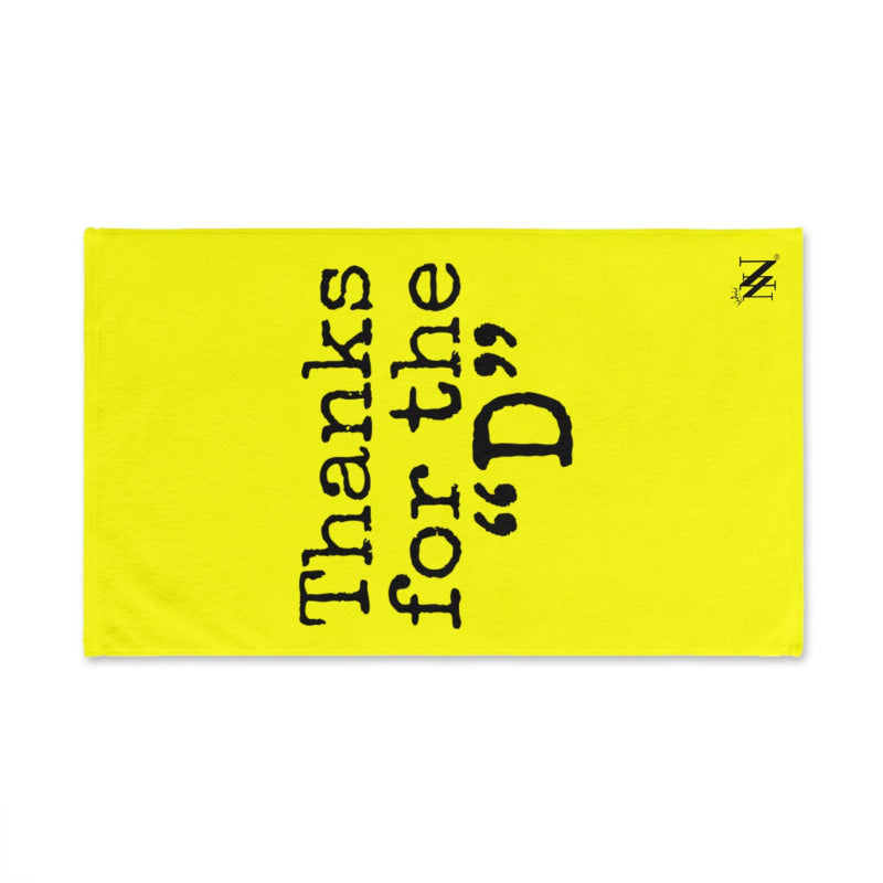 Thanks for the âDâ Neon Yellow | Mix & Match Classic Fun-Flirty Loversâ Towels