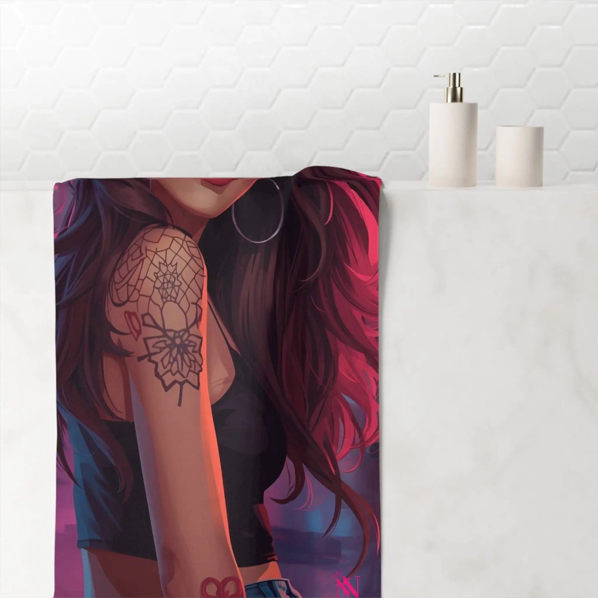 Flirty Girl Graphic | Mix & Match XL Fun-Flirty Lovers’ Towels