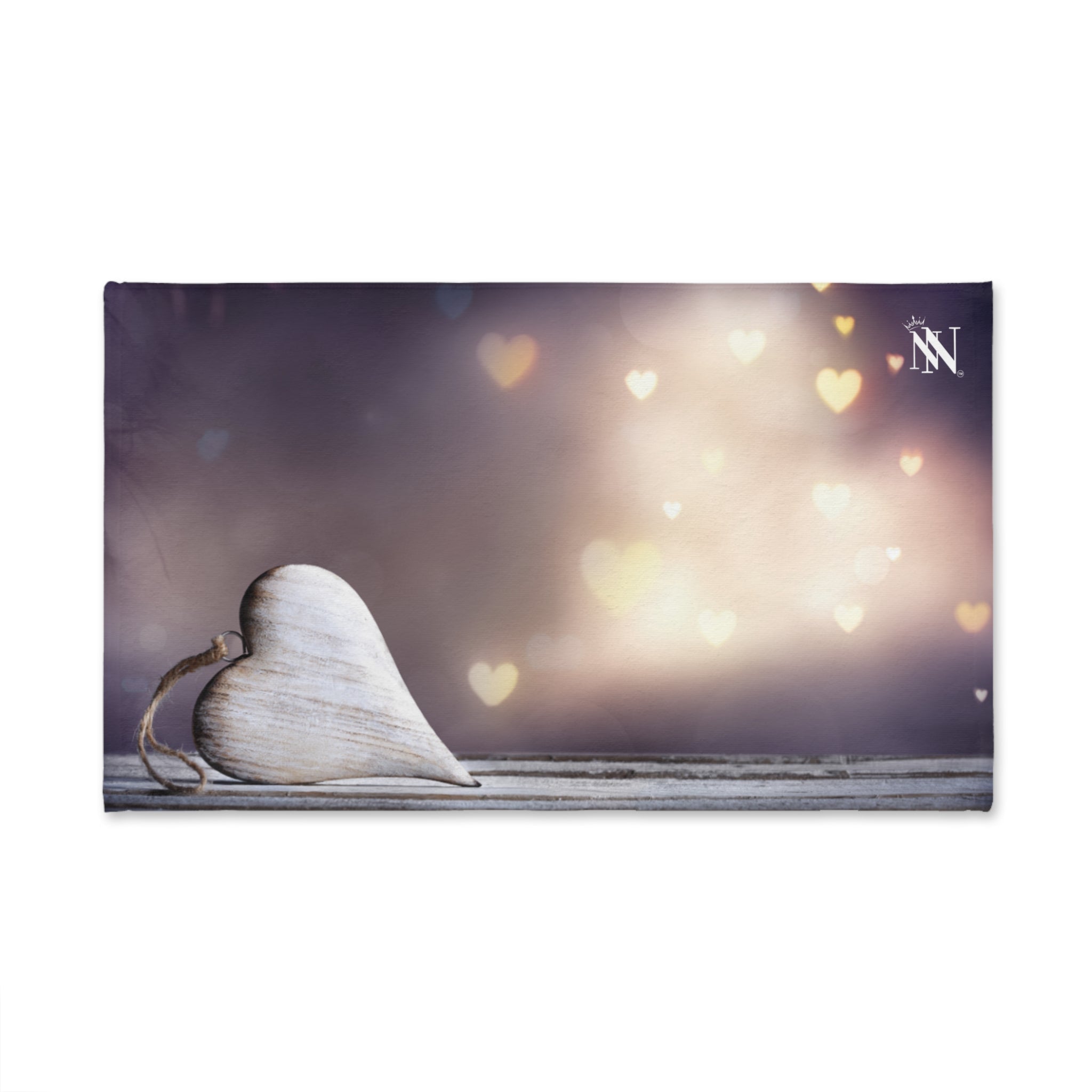 White Wood Heart Ornament 3D Print | Mix & Match Original Fun-Flirty Lovers’ Towels