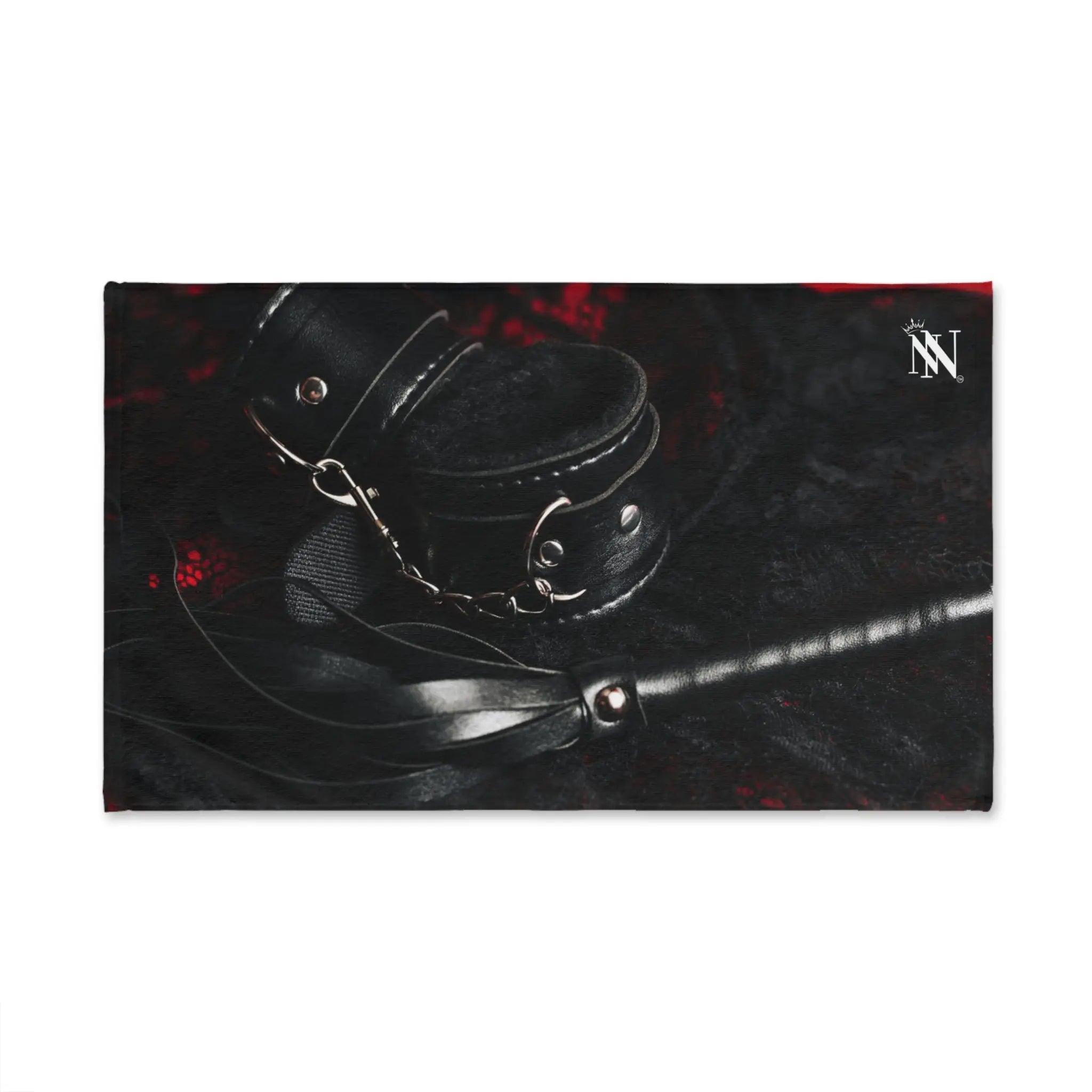 Bondage Leather Whip Black Cuffs | Mix & Match Original Fun-Flirty Lovers’ Towels