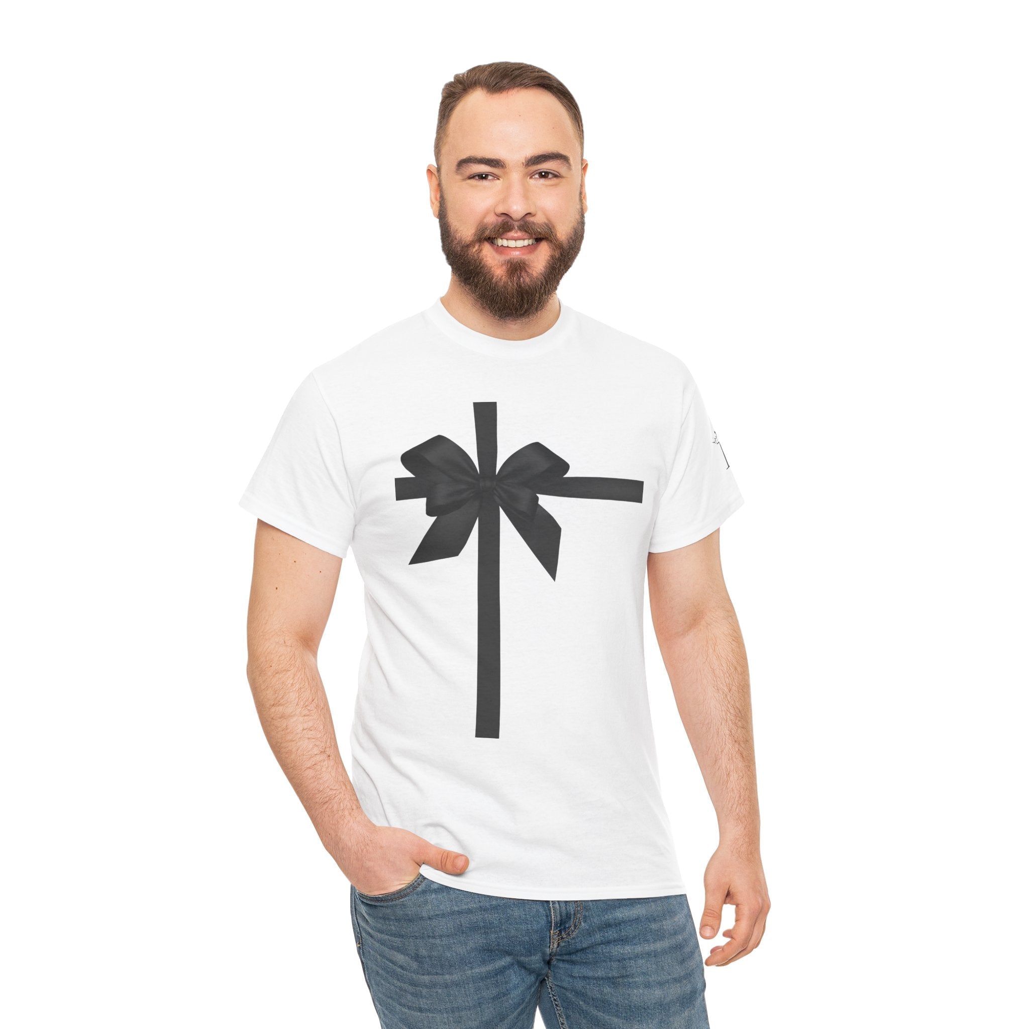 Unwrap Me Black Bow | Mix & Match 100% Cotton Unisex Fun-Flirty Lovers’ Tees