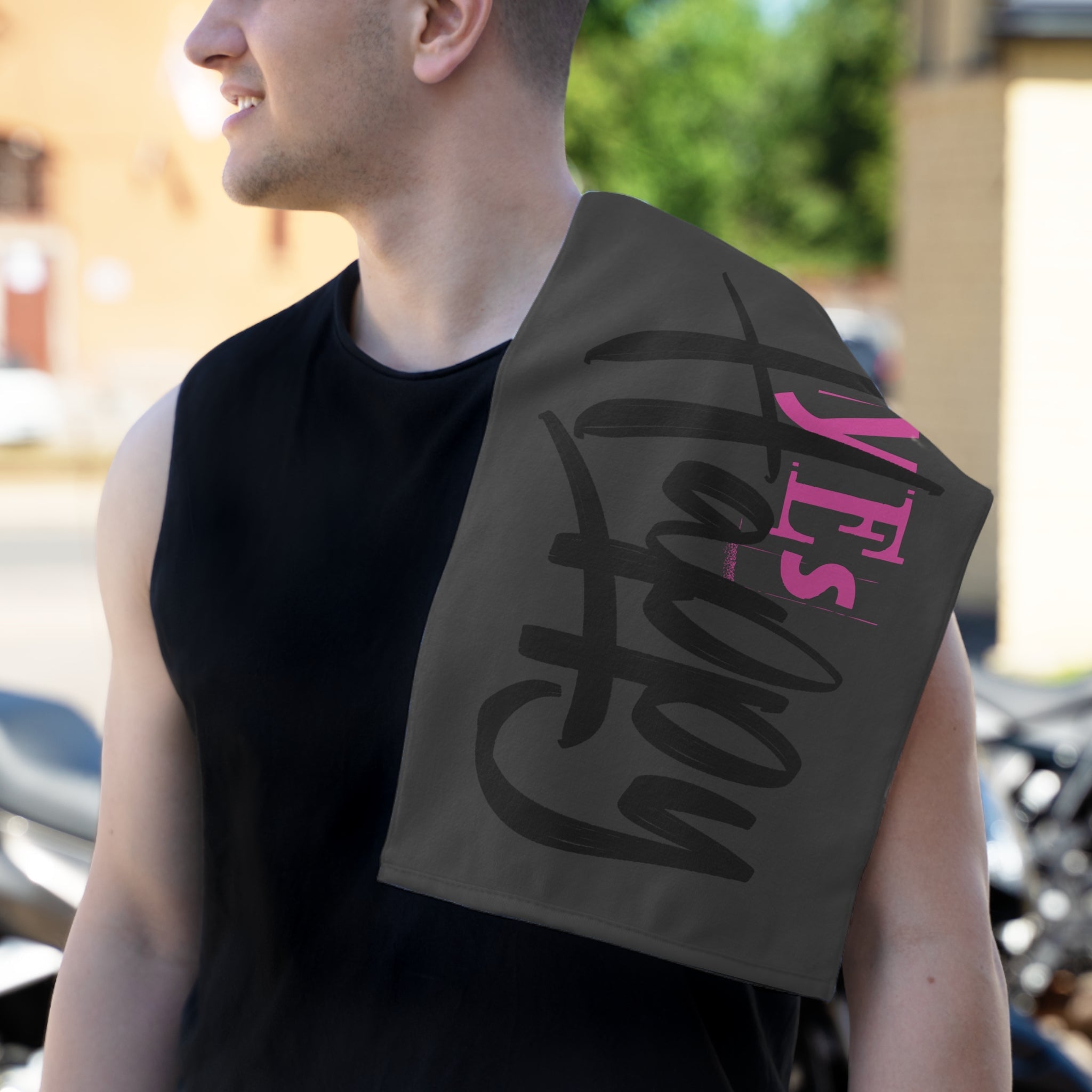 Yes Happy Dark Grey | Mix & Match Soft Fun-Flirty Lovers’ Towels