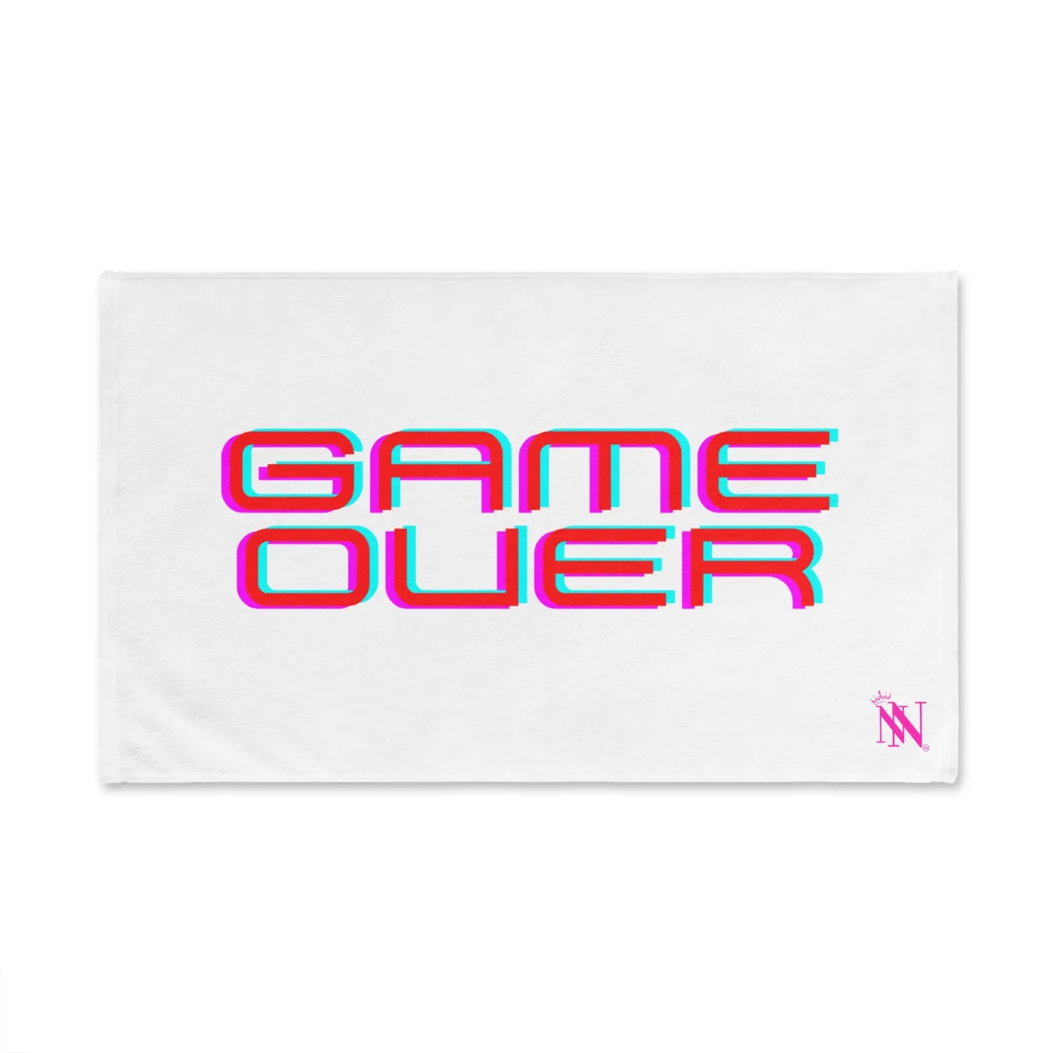 Game Over Neon Gamers White | Mix & Match Classic Fun-Flirty Lovers’ Towels