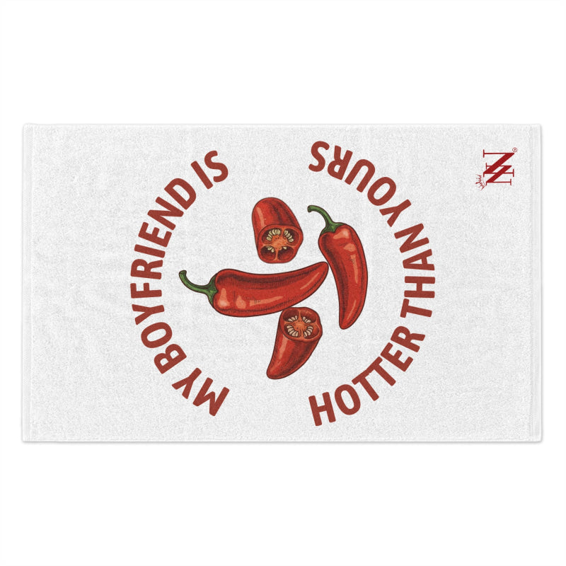 My Boyfriend is Hotter Than Yours Pepper | Mix & Match Soft Fun-Flirty Lovers’ Towels