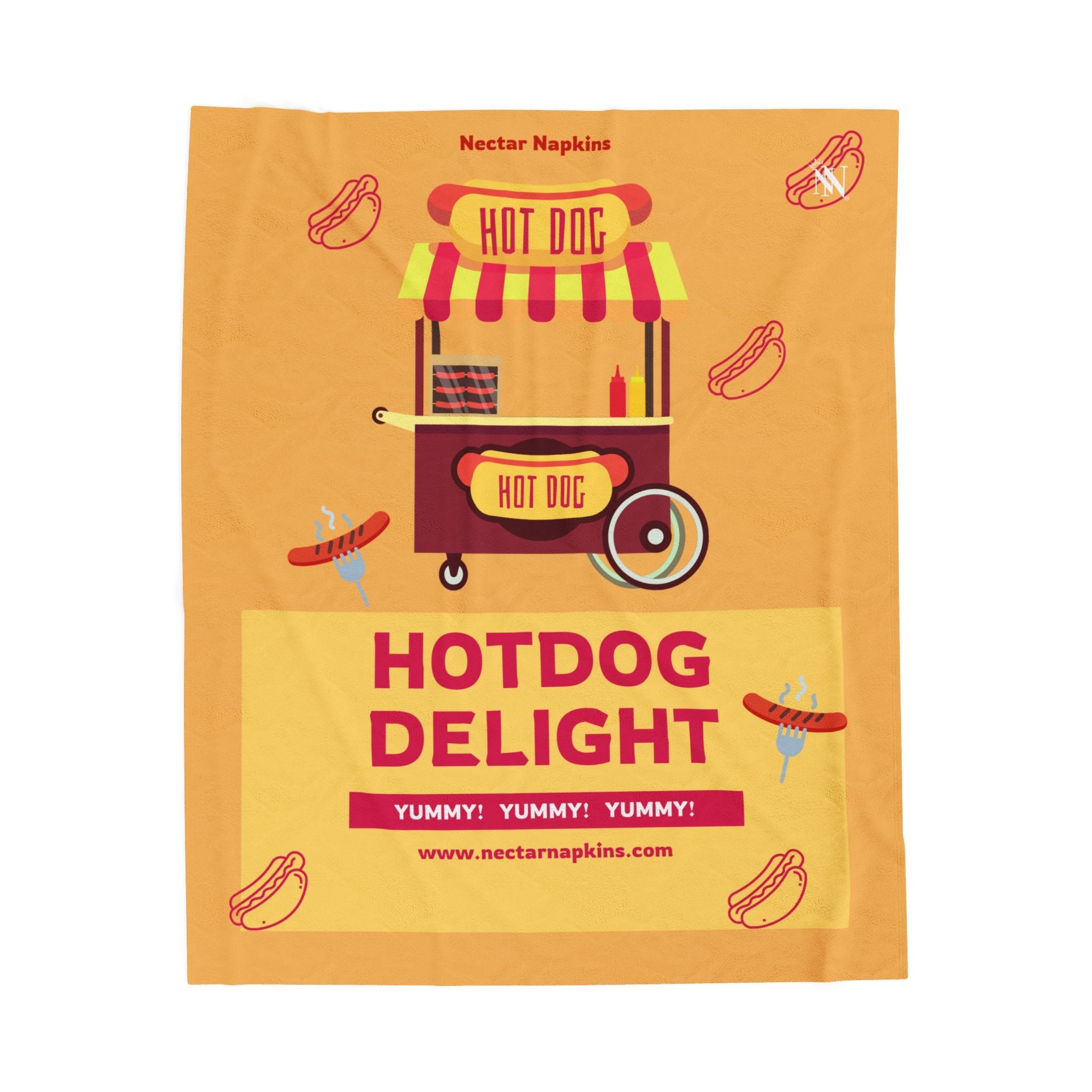 Hot Dog Delight | Mix & Match Velveteen Fun-Flirty Lovers’ Blankets