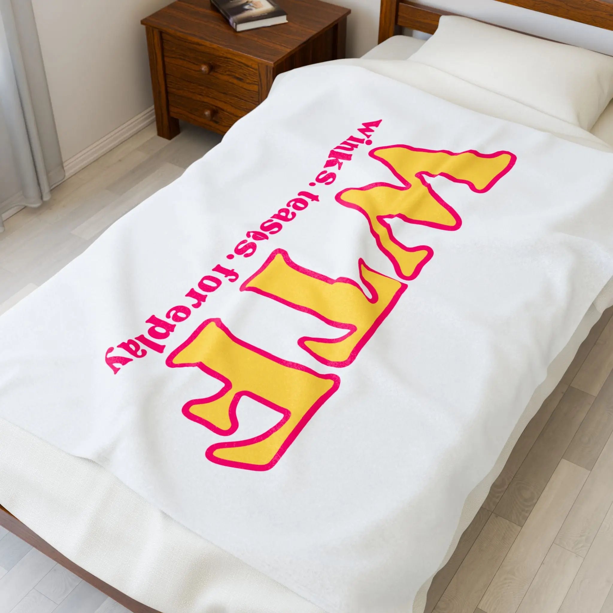 WTF Winks Teases Foreplay | Mix & Match Velveteen Fun-Flirty Lovers’ Blankets