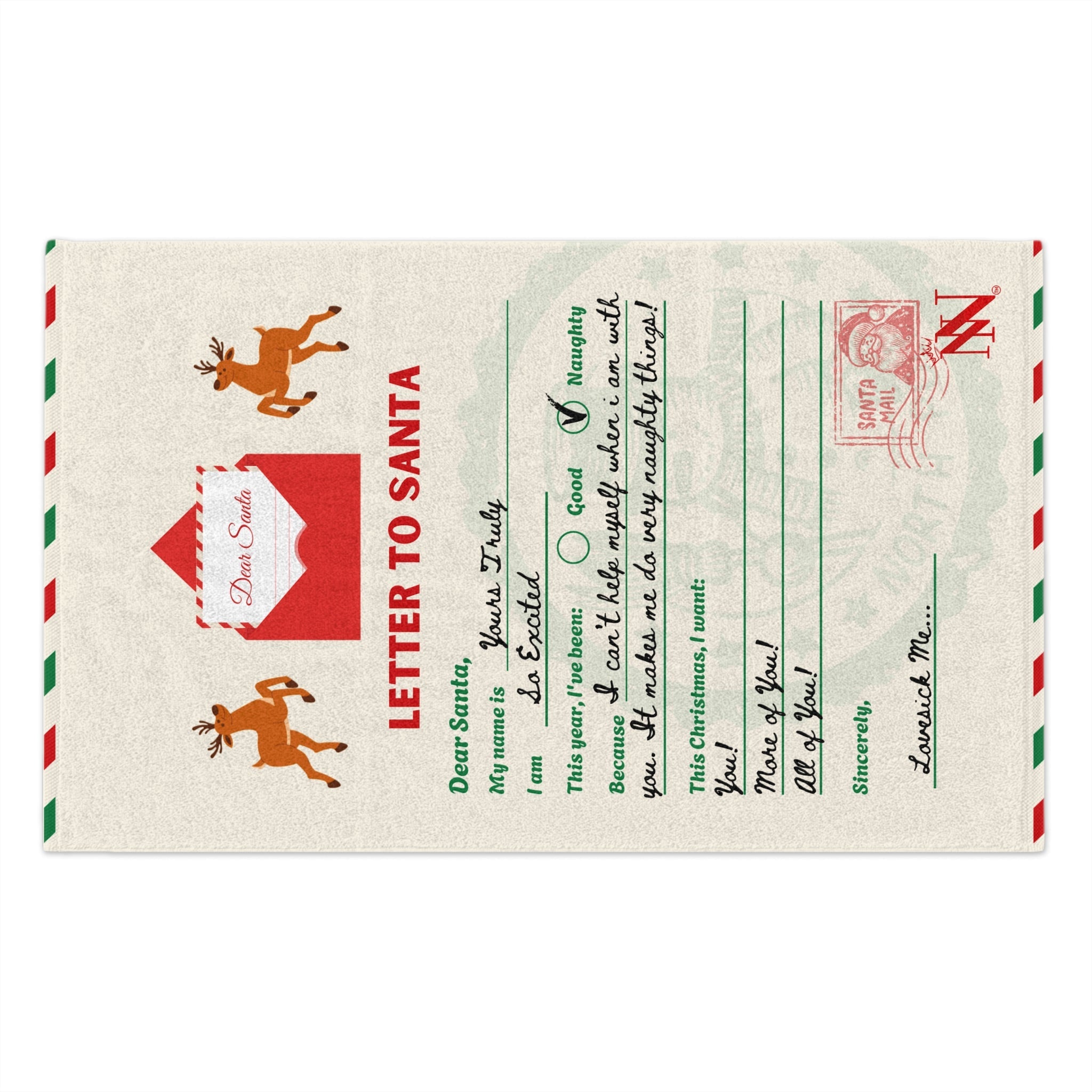 Letter to Santa | Mix & Match Soft Fun-Flirty Lovers’ Towels