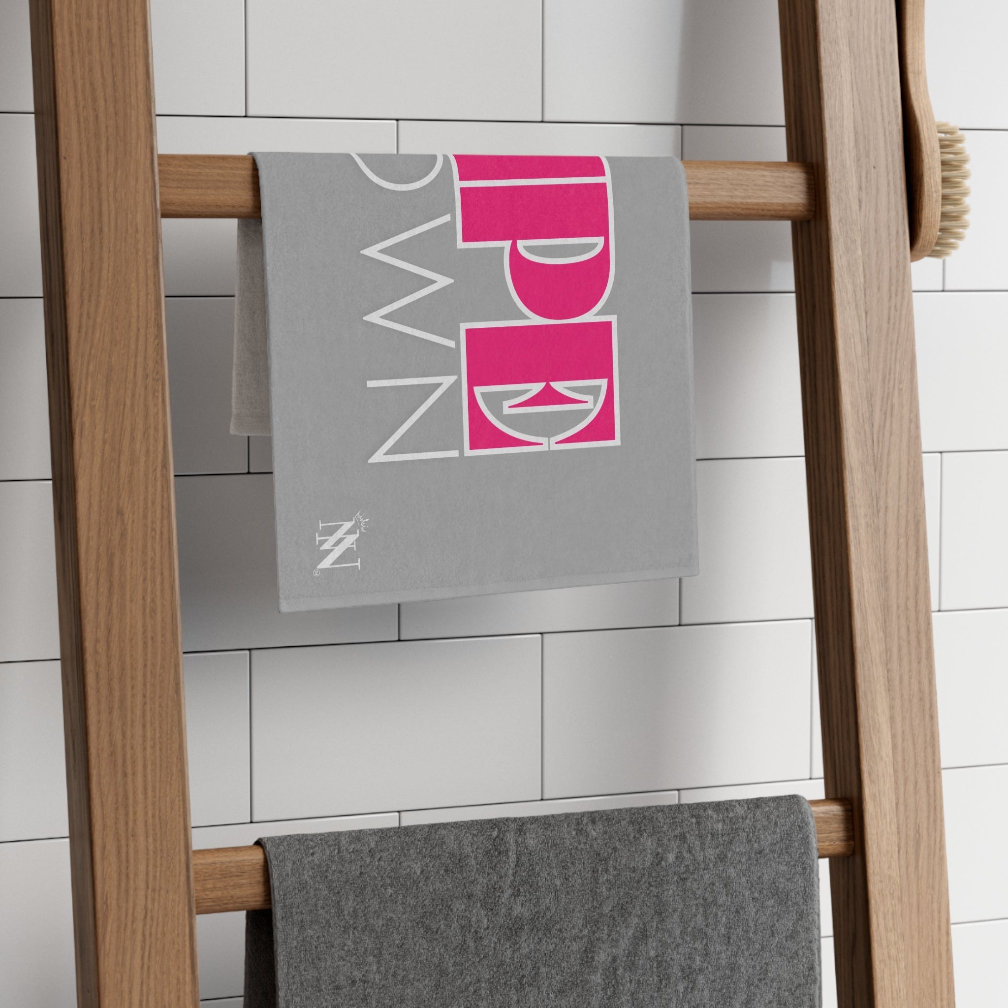 Pipe Down Light Grey | Mix & Match Soft Fun-Flirty Lovers’ Towels