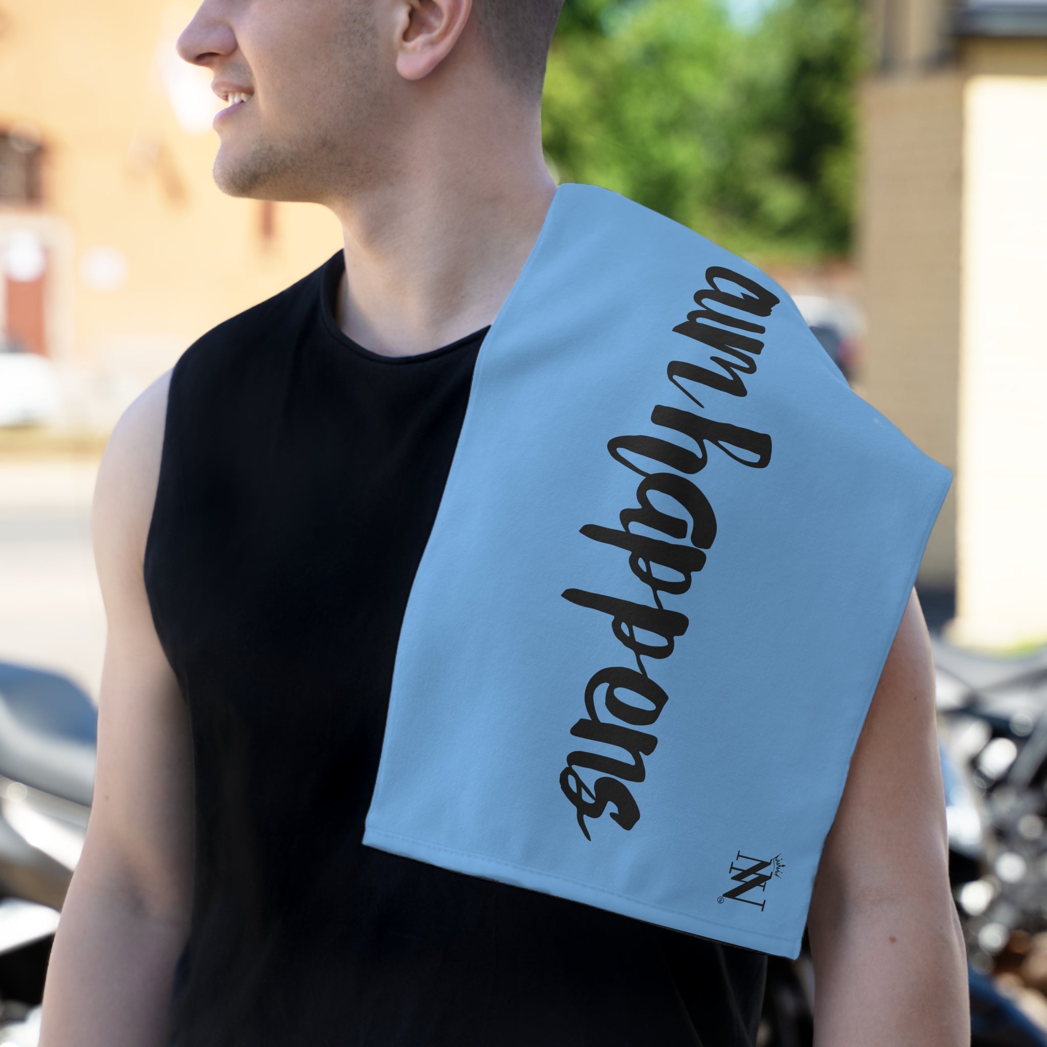 Cum Happens Light Blue | Mix & Match Soft Fun-Flirty Lovers’ Towels