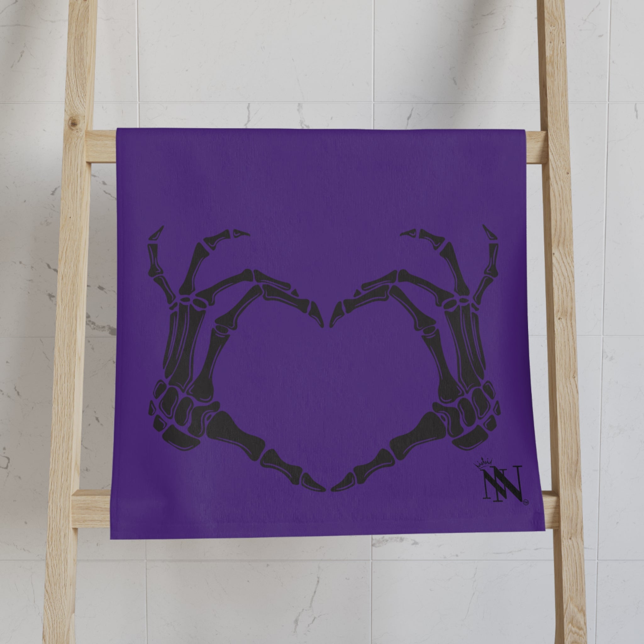 Bone Heart Shareable Purple | Mix & Match Original Fun-Flirty Lovers’ Towels