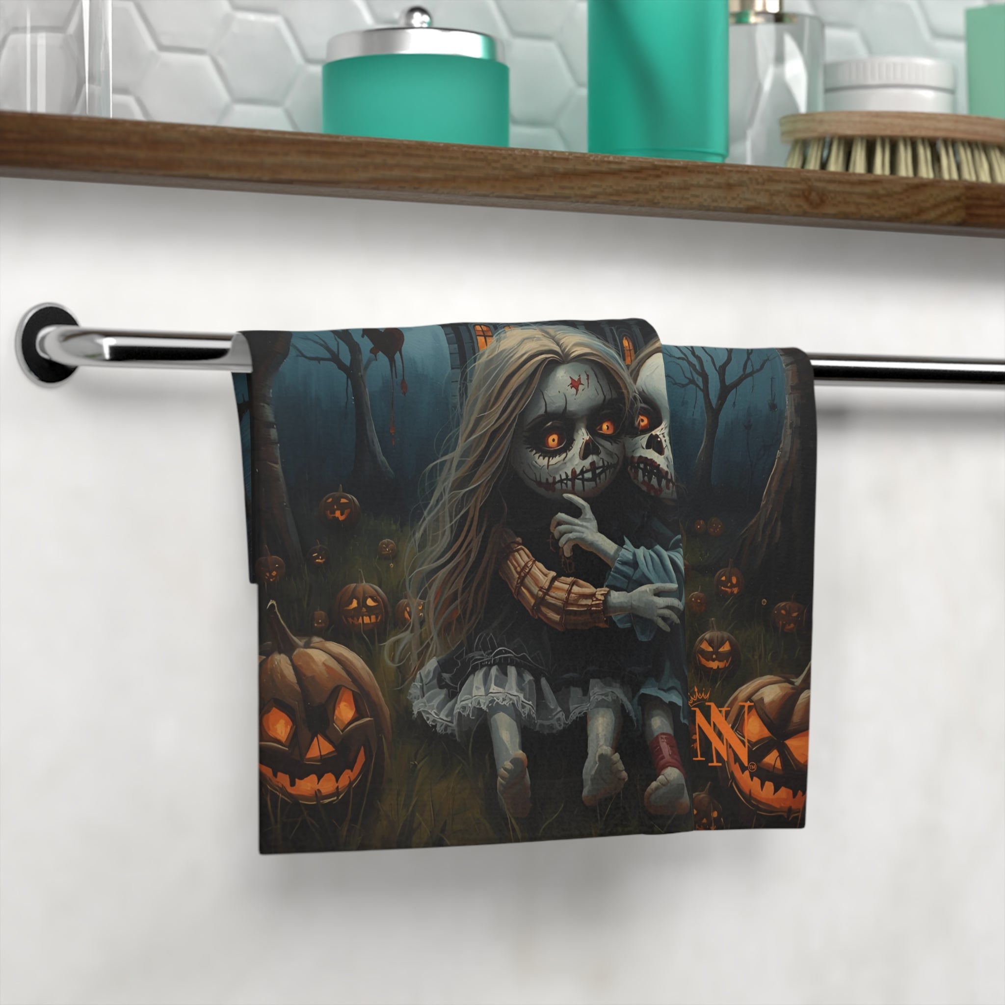Scary Halloween Pumpkin Girls | Mix & Match Lils’ Fun-Flirty Lovers’ Towels