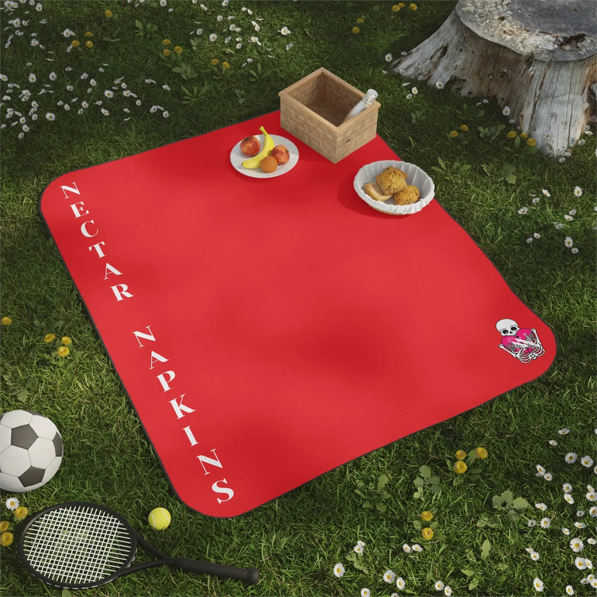 Nectar Napkins Brand Bright Red Water-Resistant Sex Blanket
