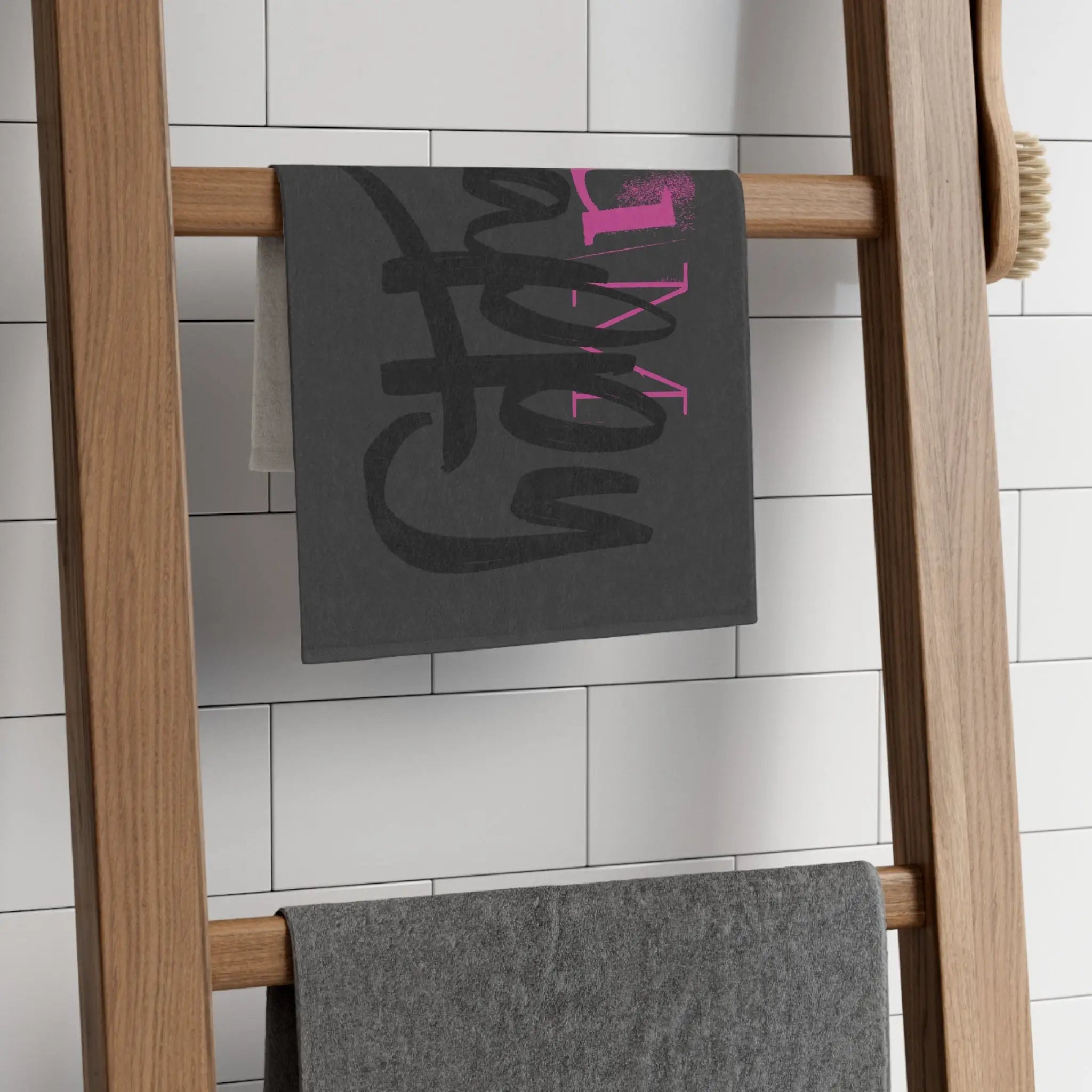 Cum Happy Dark Grey | Mix & Match Soft Fun-Flirty Lovers’ Towels