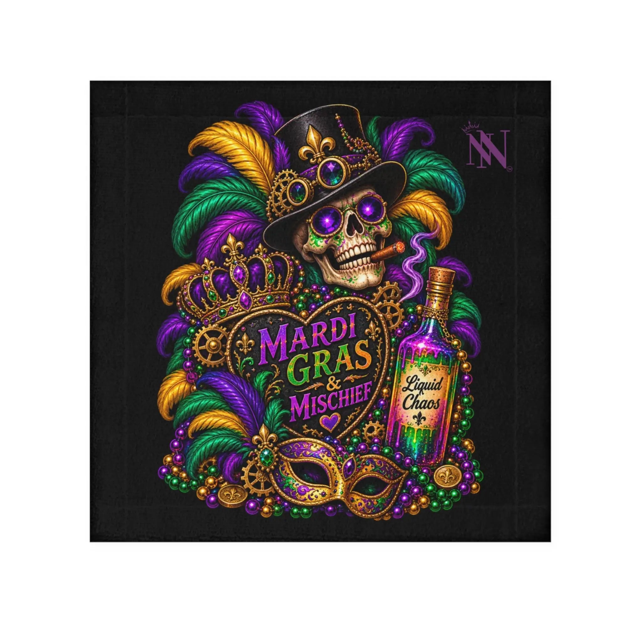 Mardi Gras & Mischief Skull Lils’ Sex Towel