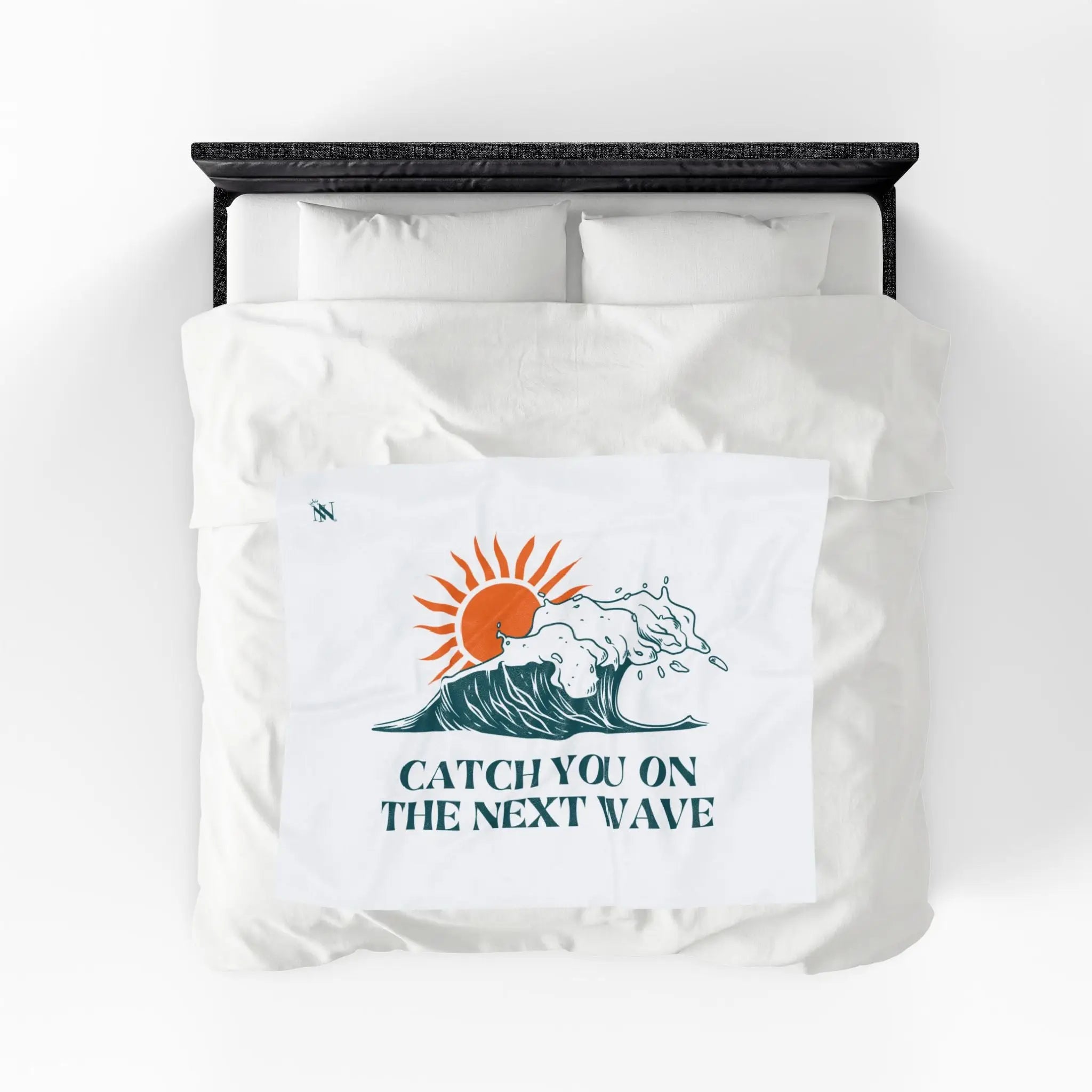 Catch You on the Next Wave Couple Romantic Gifts Silky Soft Love Blanket