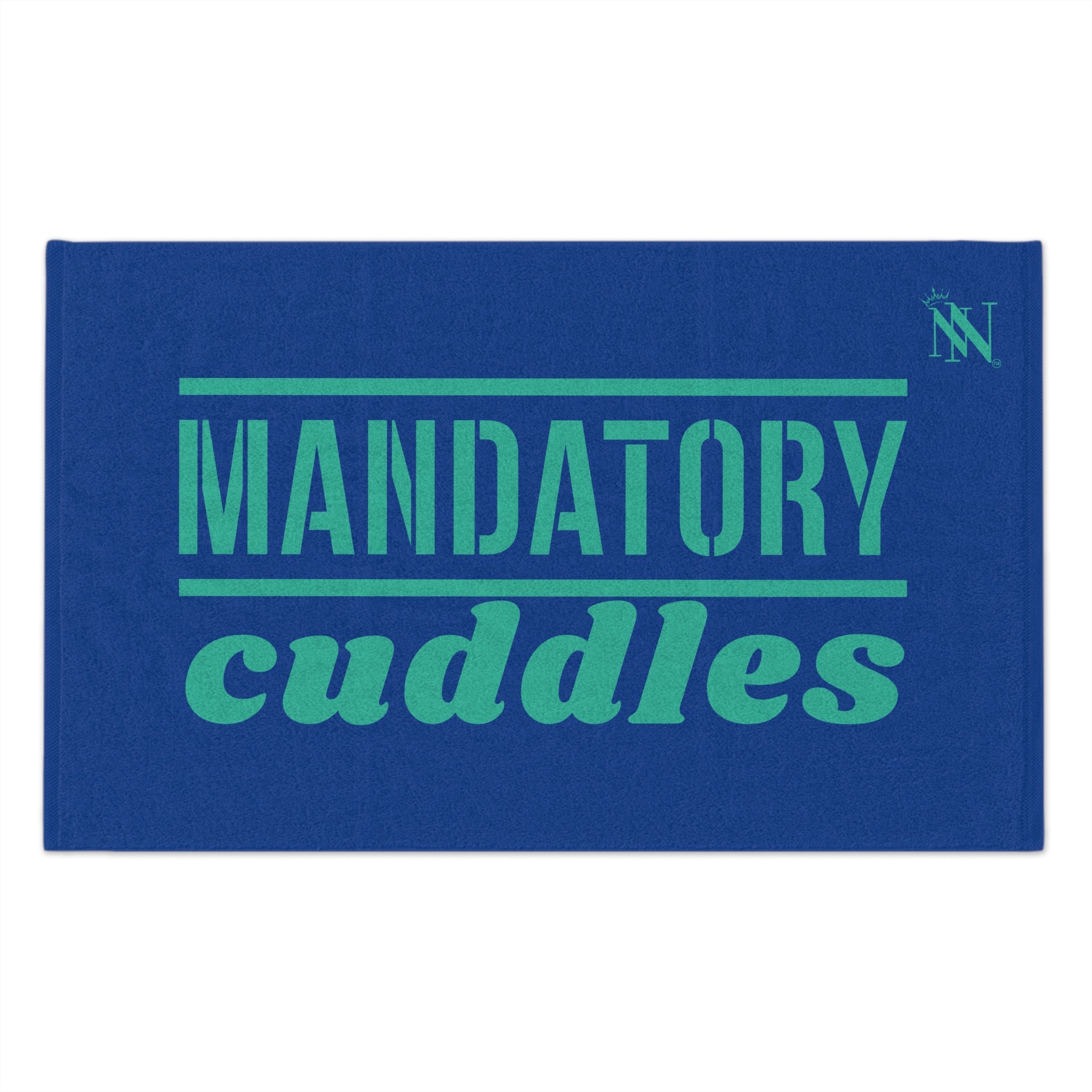 Mandatory Cuddles Blue | Mix & Match Soft Fun-Flirty Lovers’ Towels