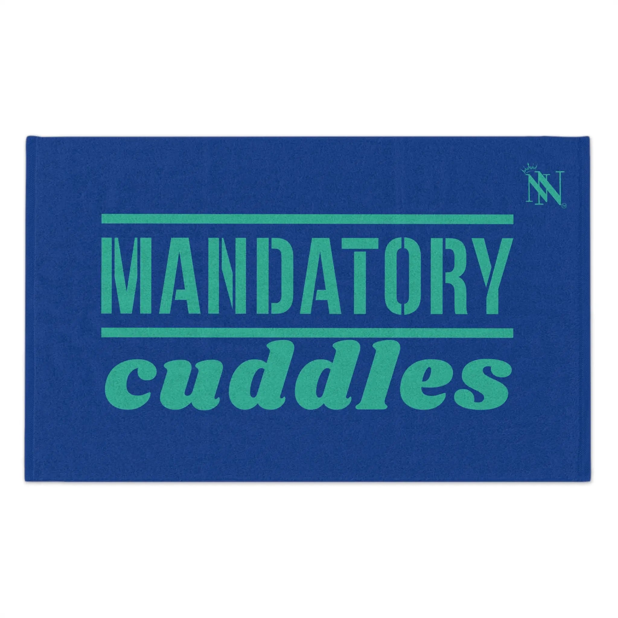 Mandatory Cuddles Blue | Mix & Match Soft Fun-Flirty Lovers’ Towels