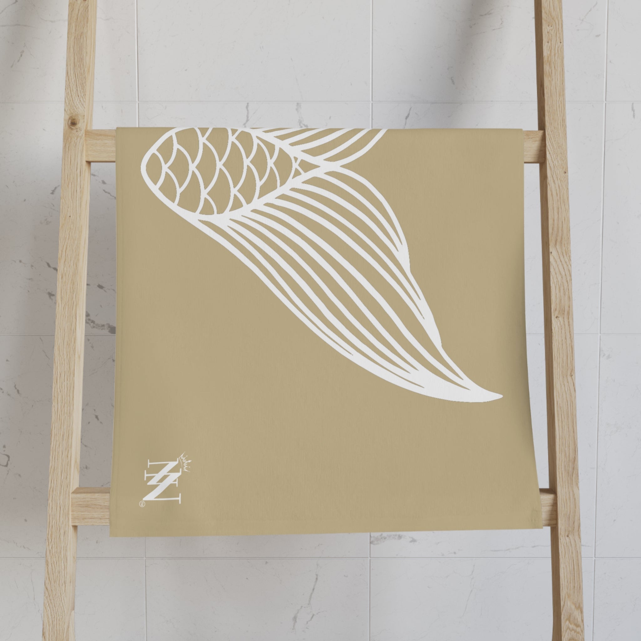 Mermaid Tail Gold Cum Towel