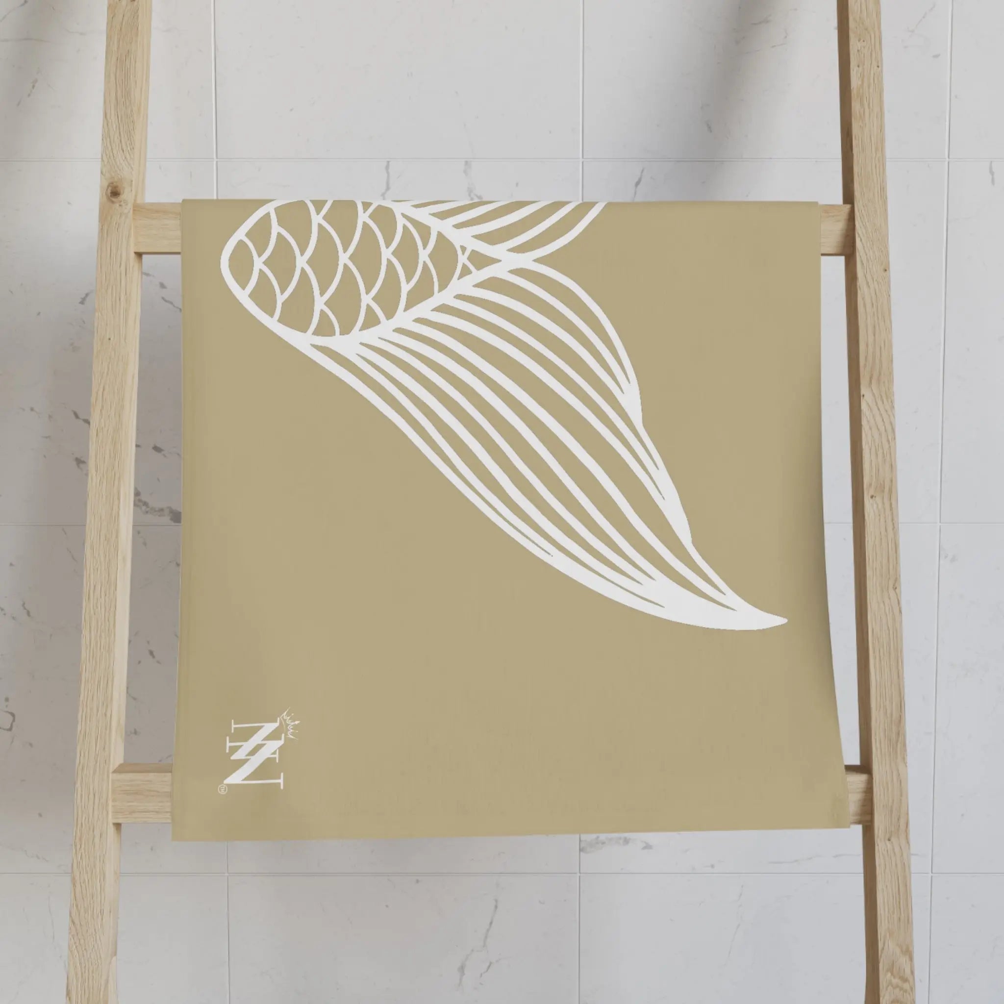 Mermaid Tail Gold Cum Towel