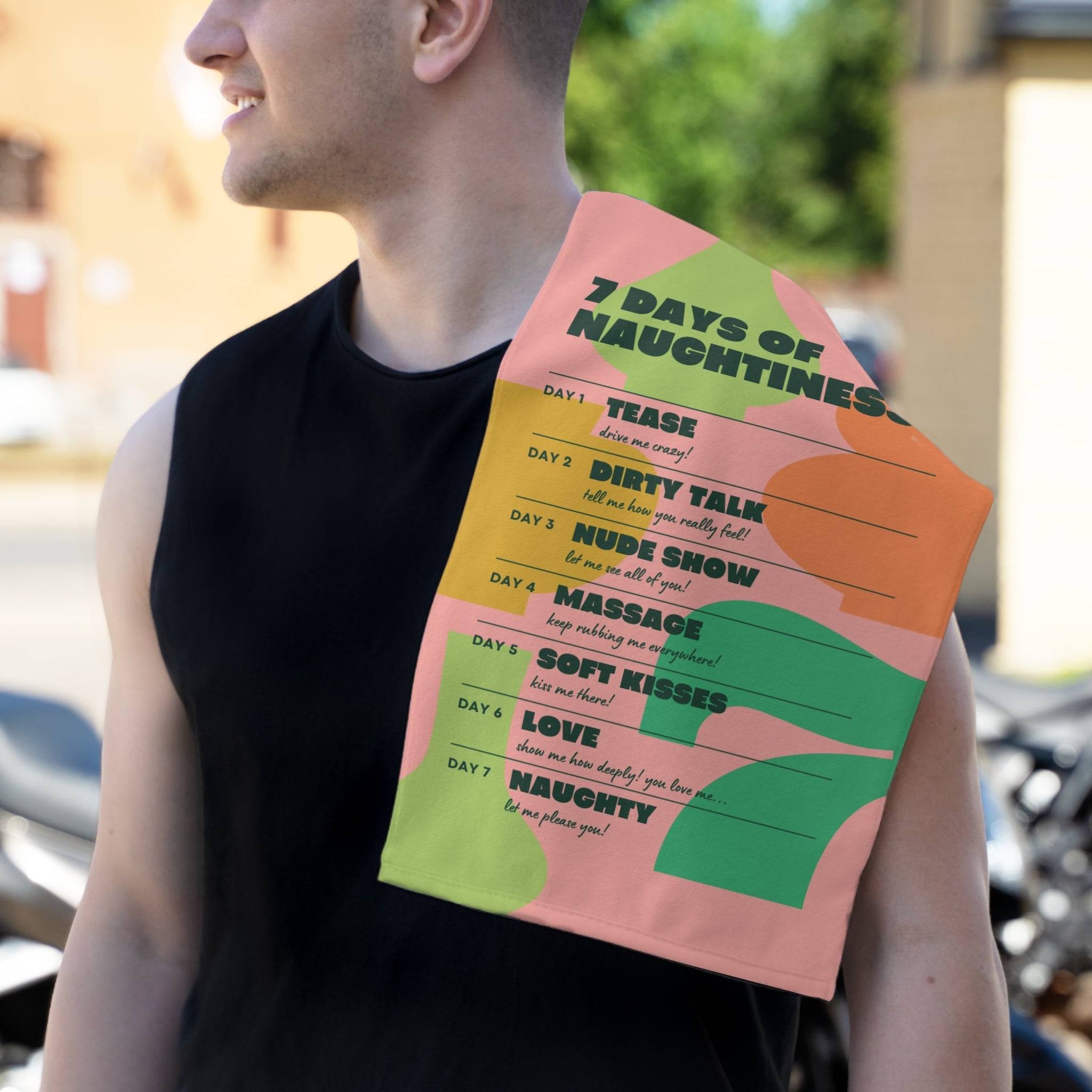 7 Days of Naughtiness | Mix & Match Soft Fun-Flirty Lovers’ Towels