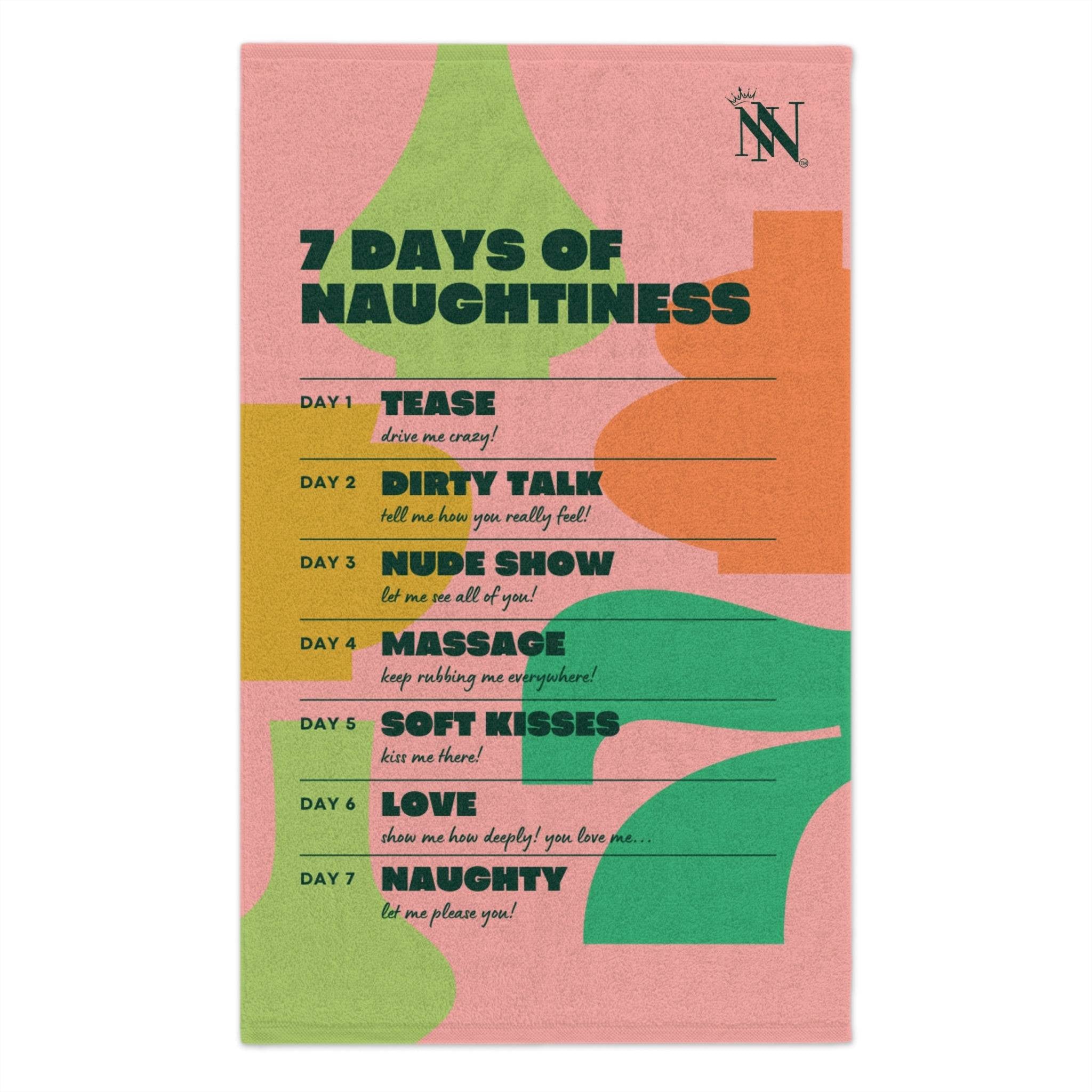 7 Days of Naughtiness | Mix & Match Soft Fun-Flirty Lovers’ Towels
