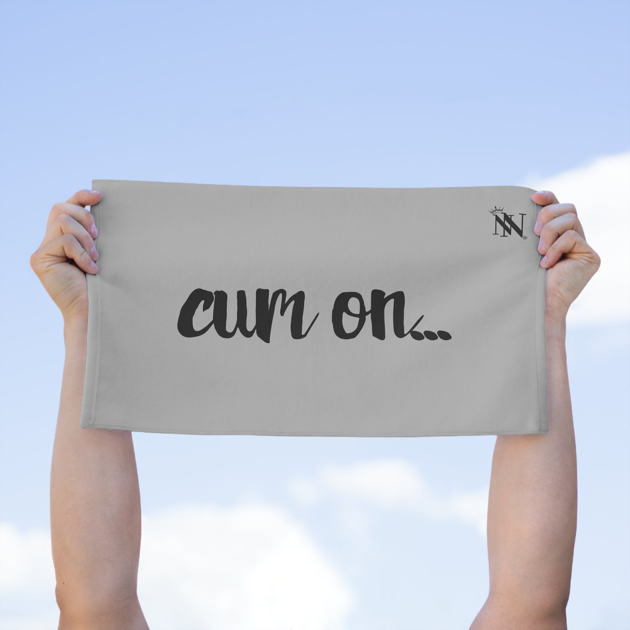 Cum On... Silver | Mix & Match Soft Fun-Flirty Lovers’ Towels