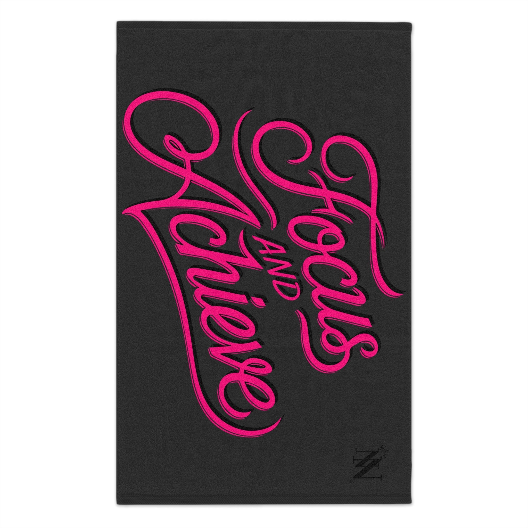 Focus and Achieve Dark Grey | Mix & Match Soft Fun-Flirty Lovers’ Towels