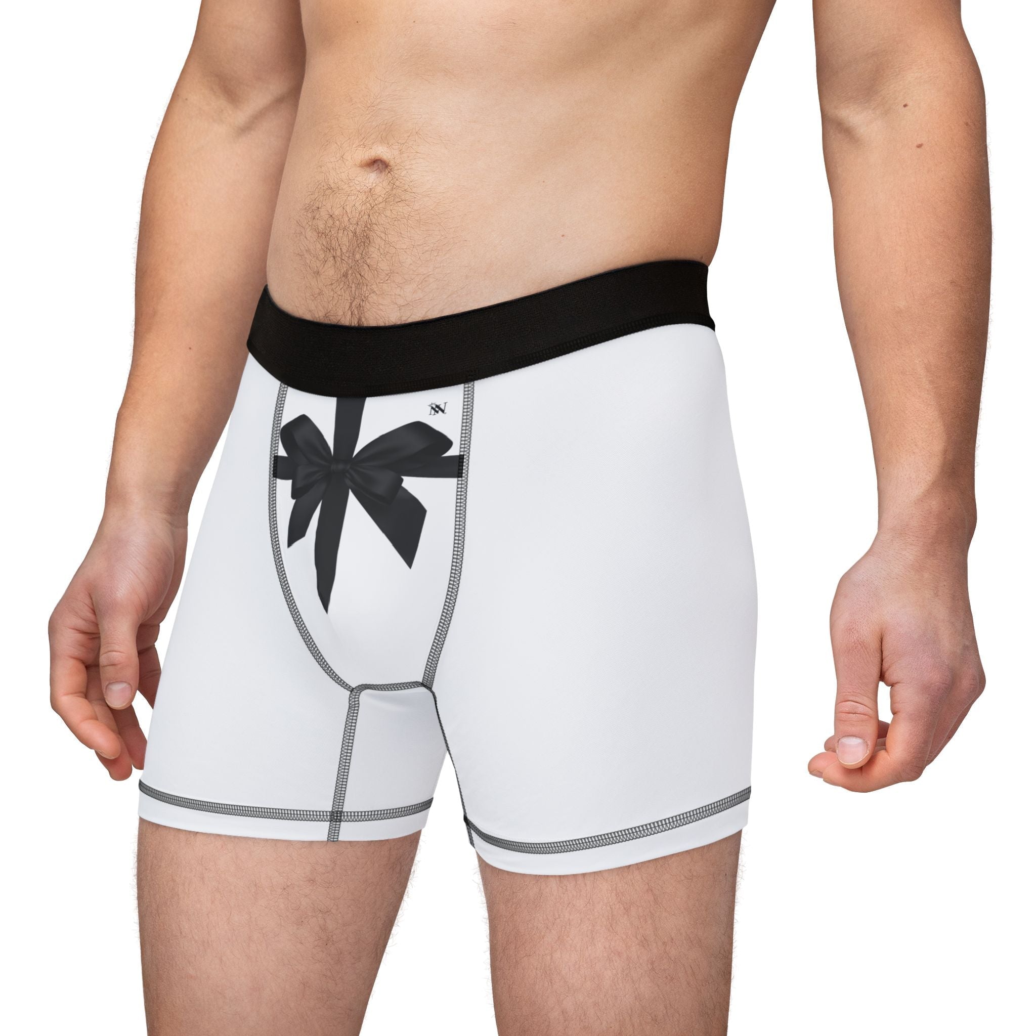 Unwrap Me Black Bow | Mix & Match Fun-Flirty Lovers’ Boxer Briefs