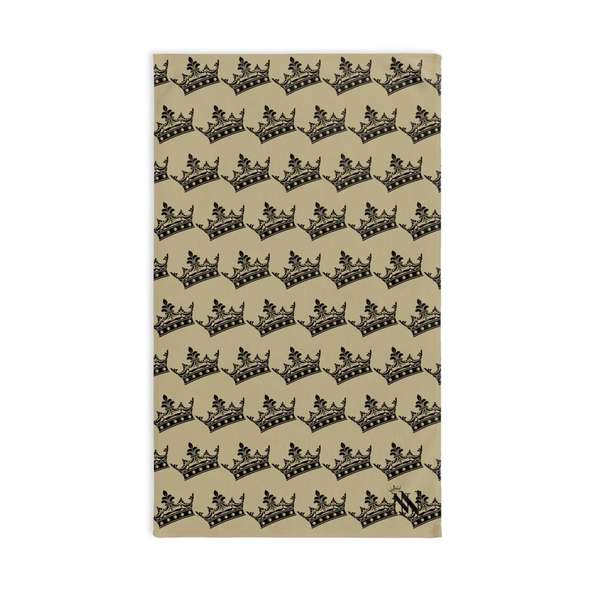 Crown Queen Pattern Gold Cum Towel
