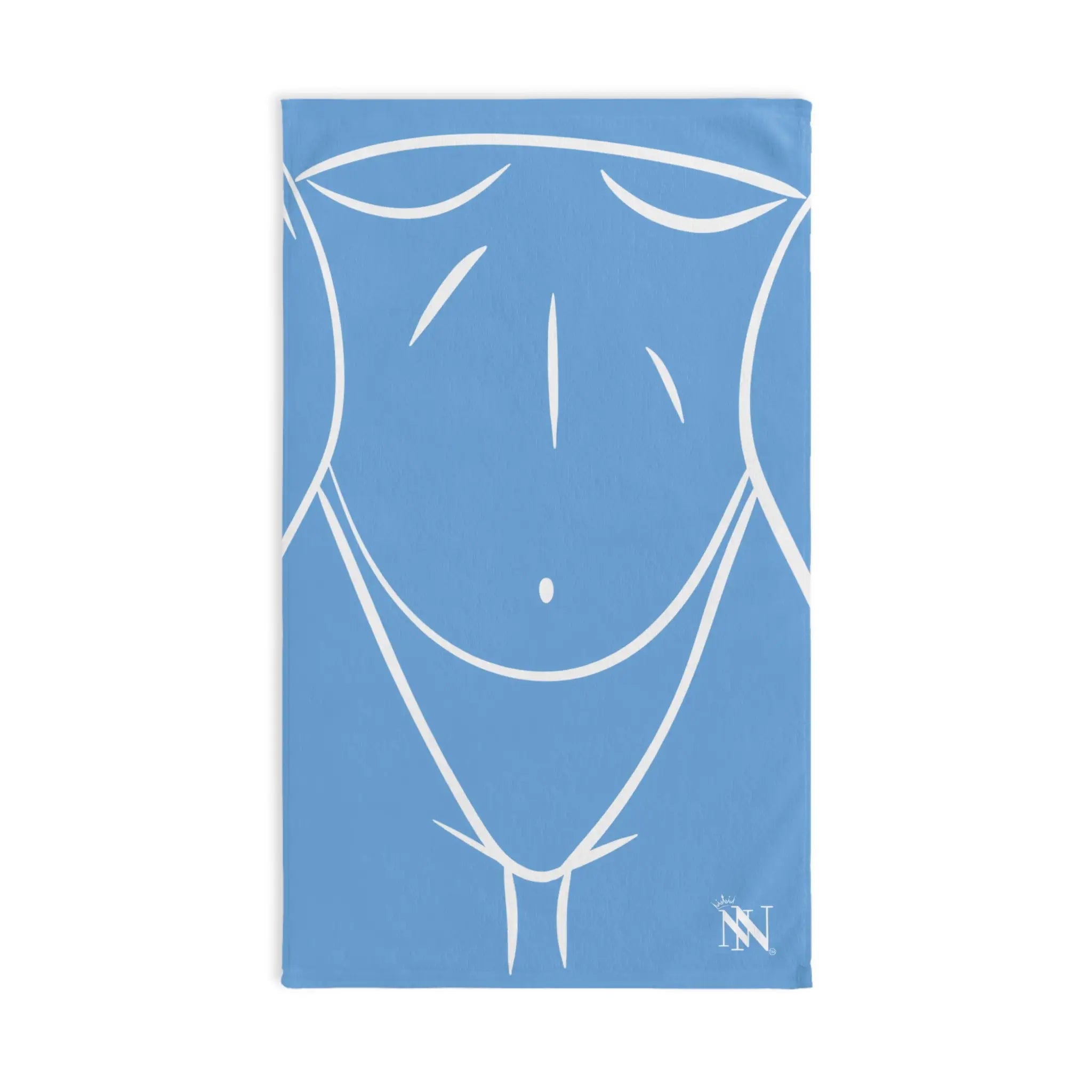 Sexy Female Outline Light Blue Cum Towel