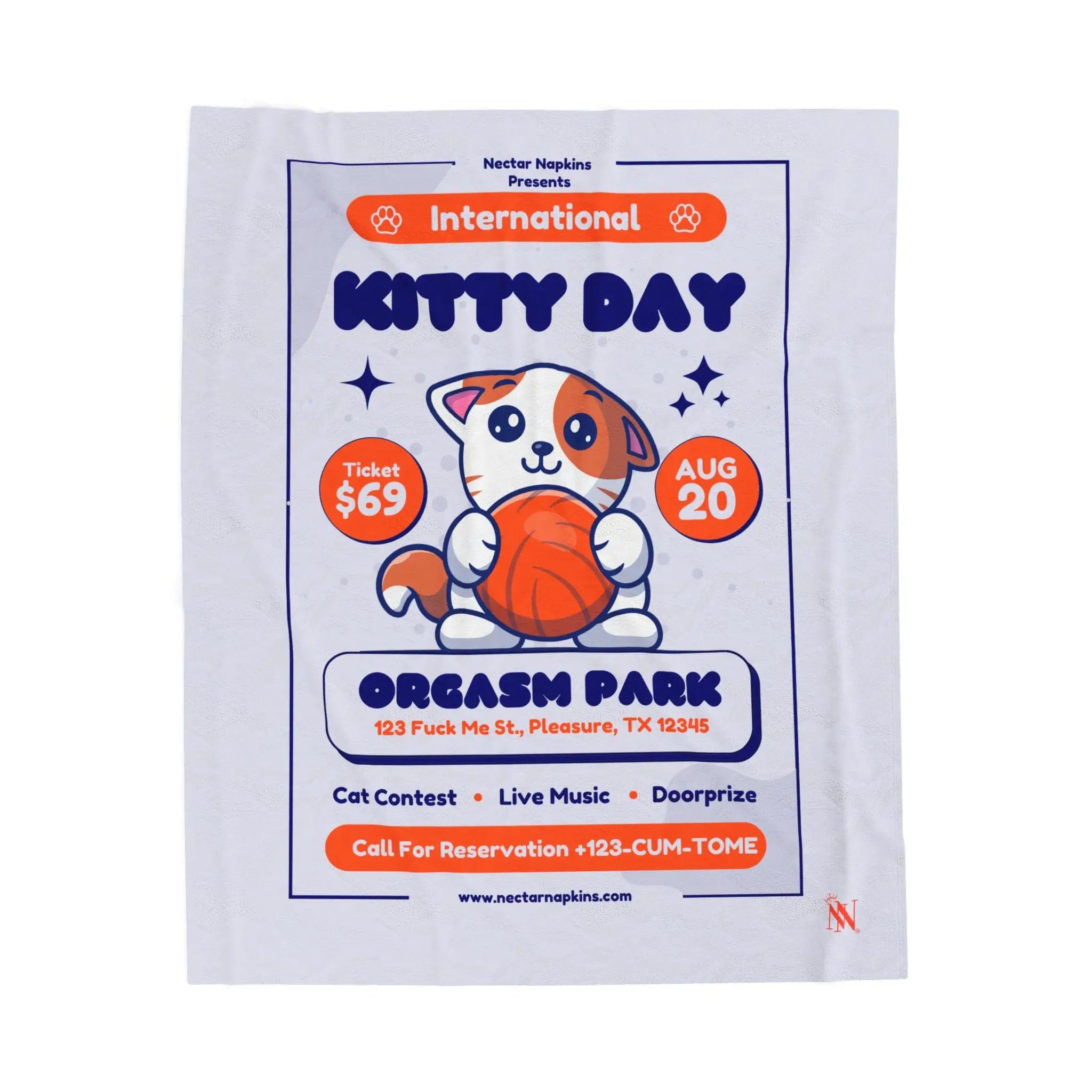 International Kitty Day | Mix & Match Velveteen Fun-Flirty Lovers’ Blankets