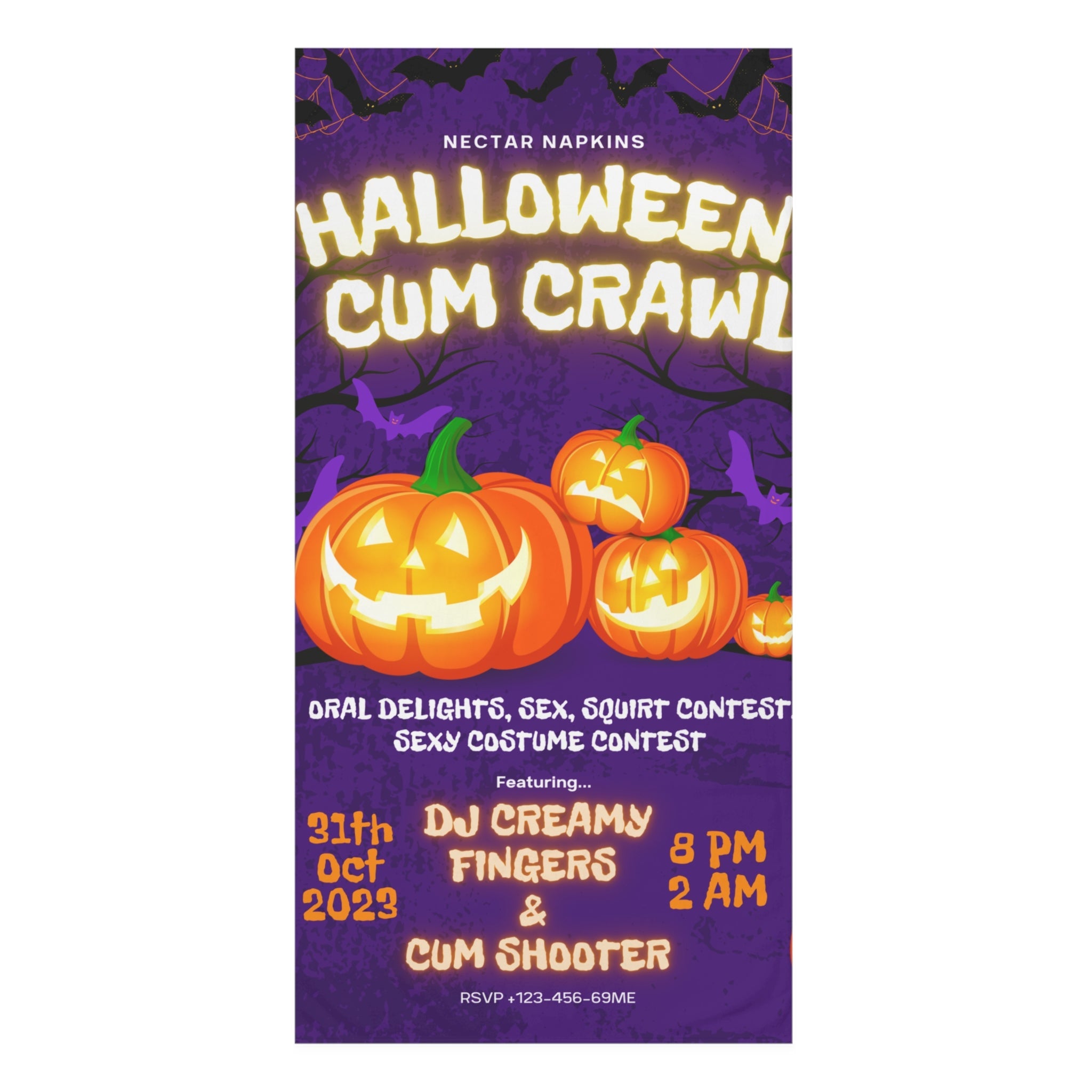 Halloween Cum Crawl | Mix & Match Naughty XL Fun-Flirty Lovers’ Towels