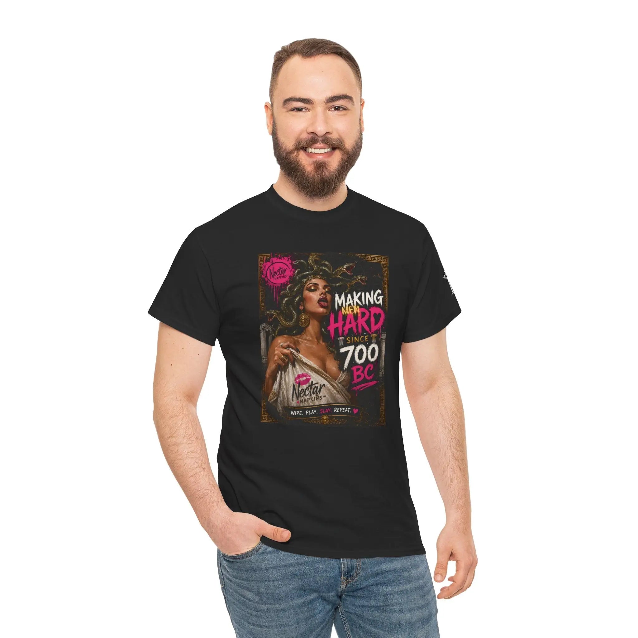 Medusa Making Men Hard | Nectar Napkins Fun-Flirty Loversโ T-Shirts