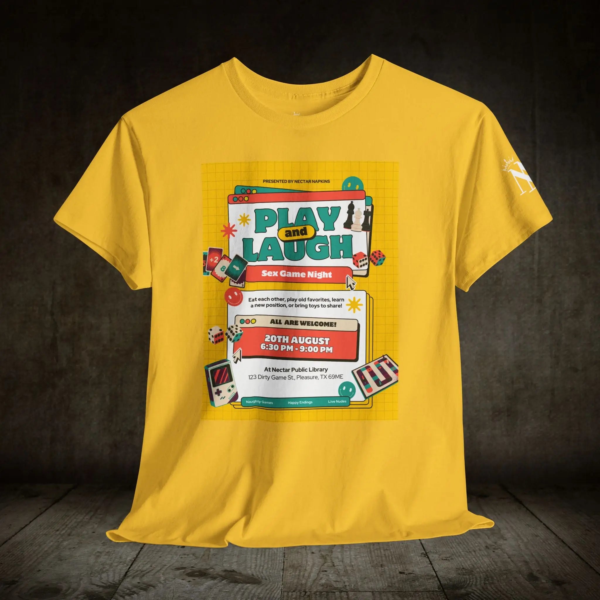 Sex Game Night | Mix & Match 100% Cotton Unisex Fun-Flirty Lovers’ Tees