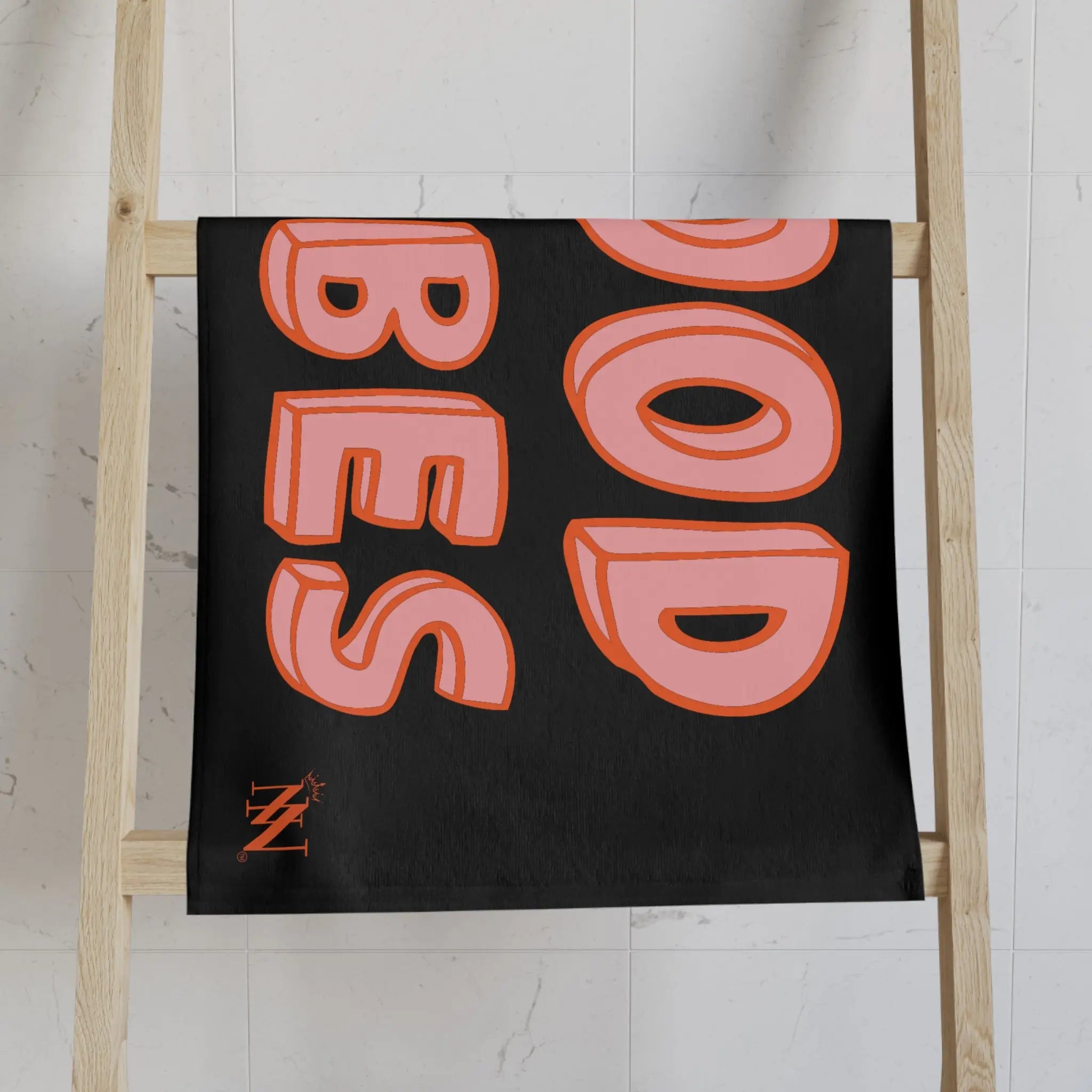 Good Vibes Red Electric Black Cum Towel