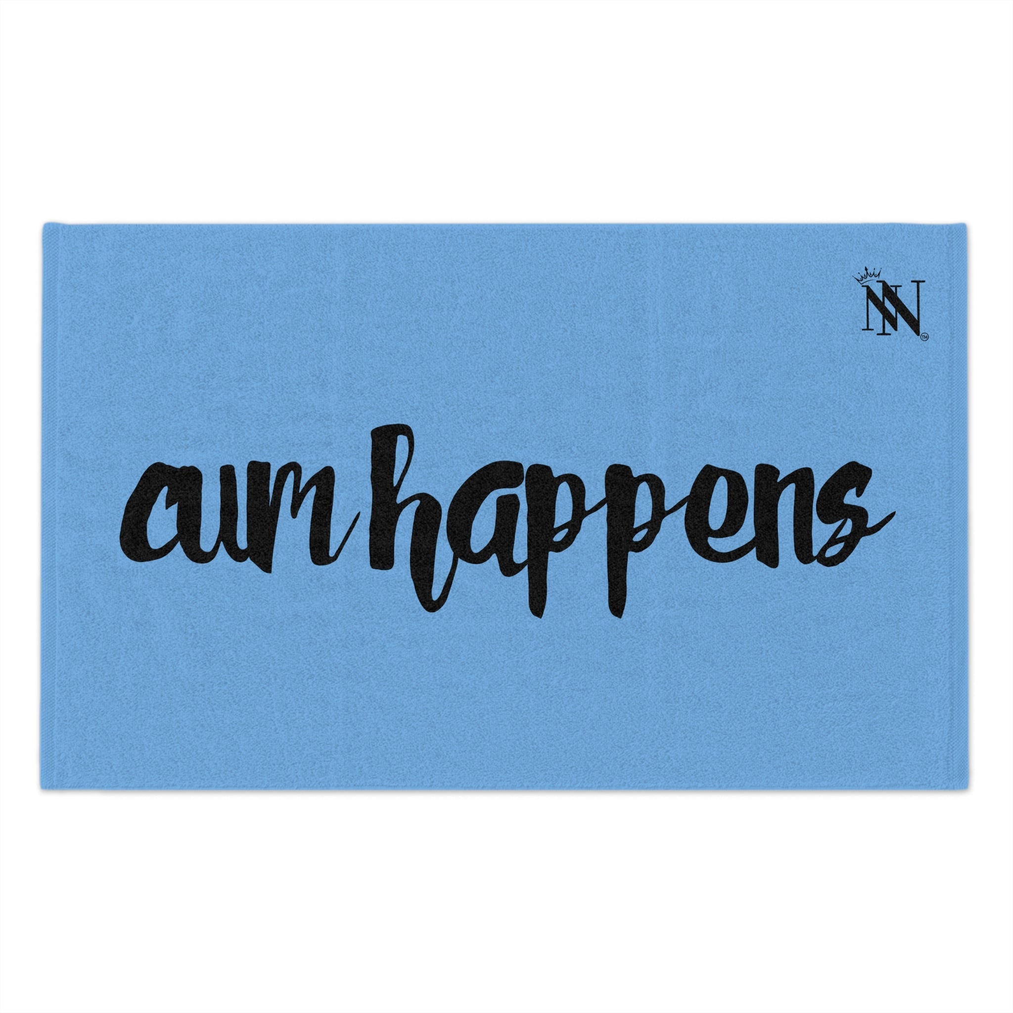 Cum Happens Light Blue | Mix & Match Soft Fun-Flirty Lovers’ Towels