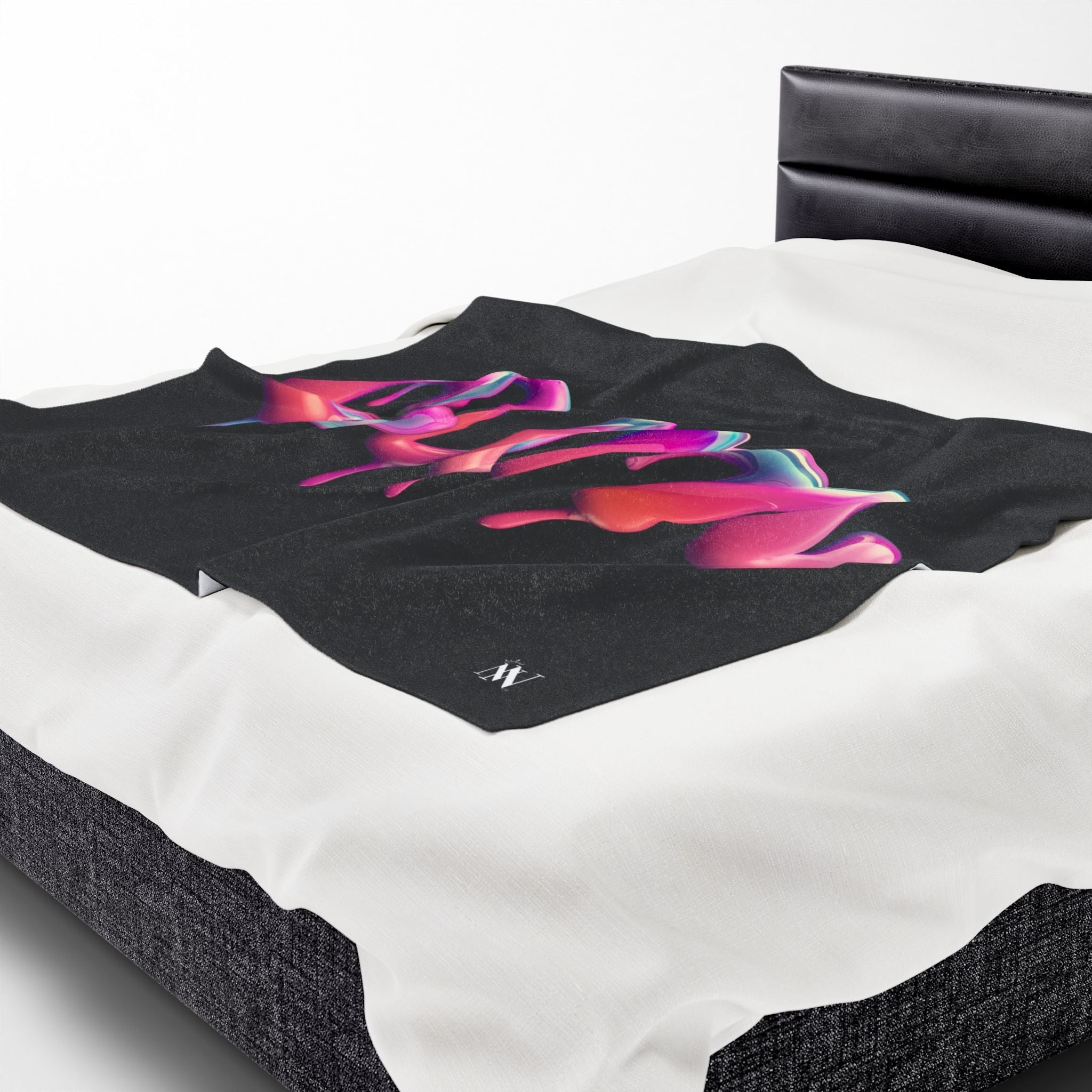 Dripping Cum Black | Mix & Match Velveteen Fun-Flirty Lovers’ Blankets