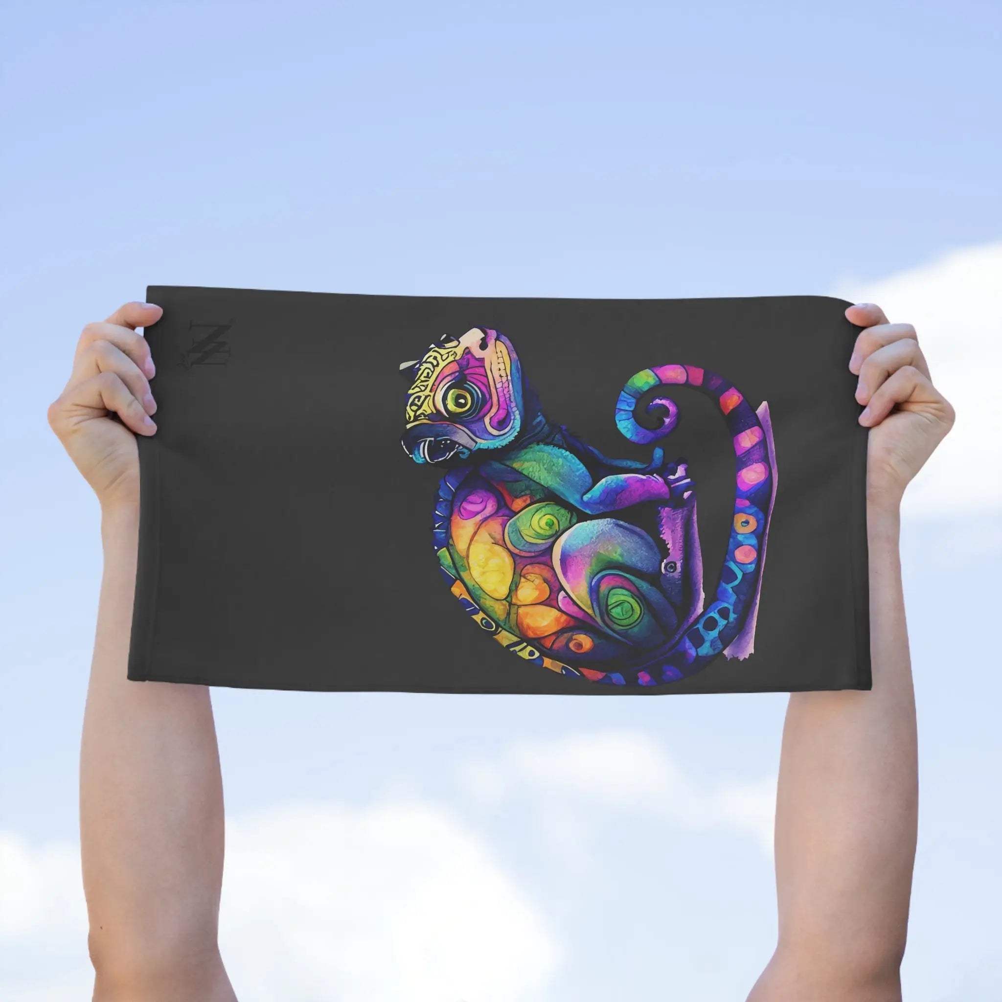 Colorful Love Chameleon Dark Grey | Mix & Match Soft Fun-Flirty Lovers’ Towels
