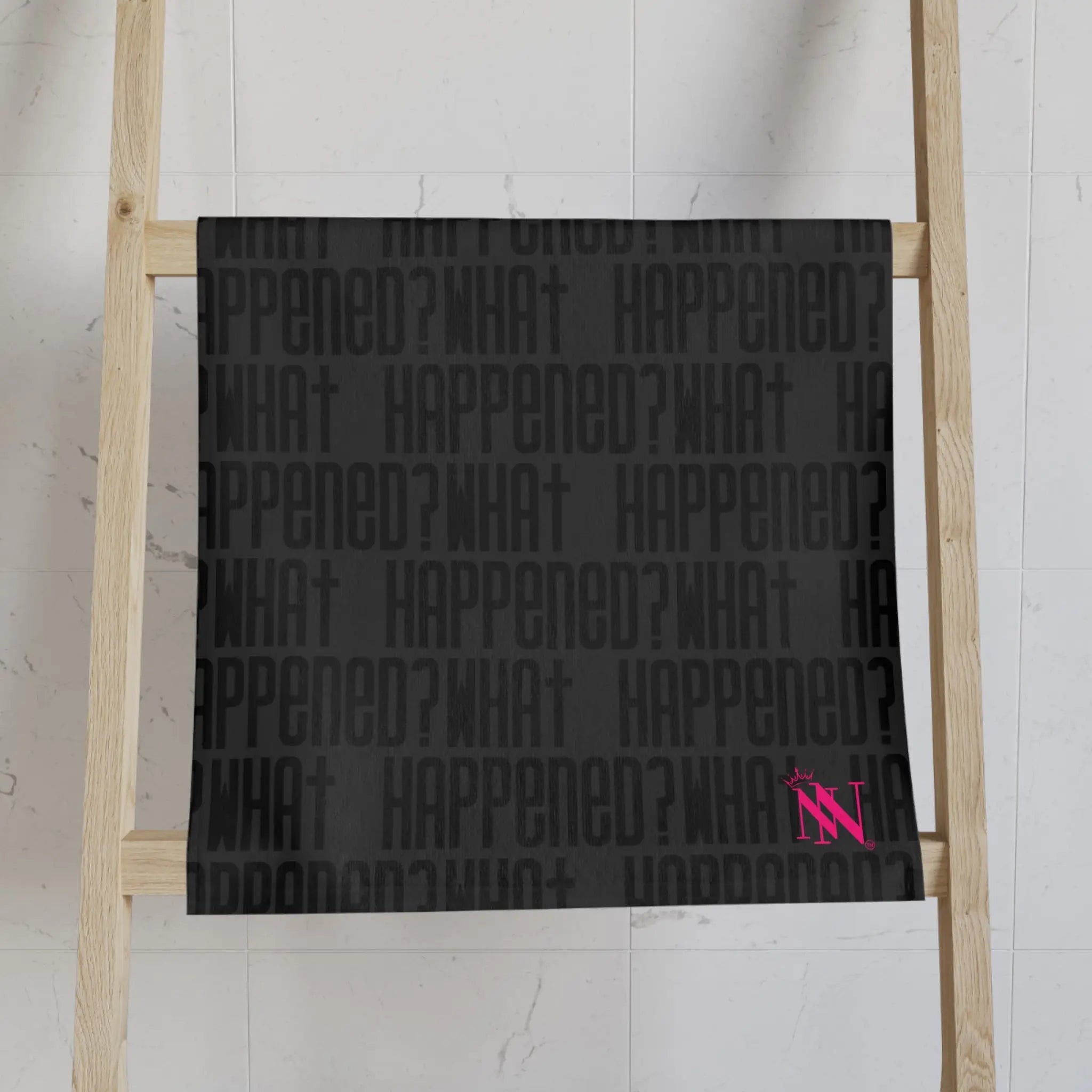 What Happened? Patterned Dark Grey | Nectar Napkins Classic Fun-Flirty Lovers’ Towels