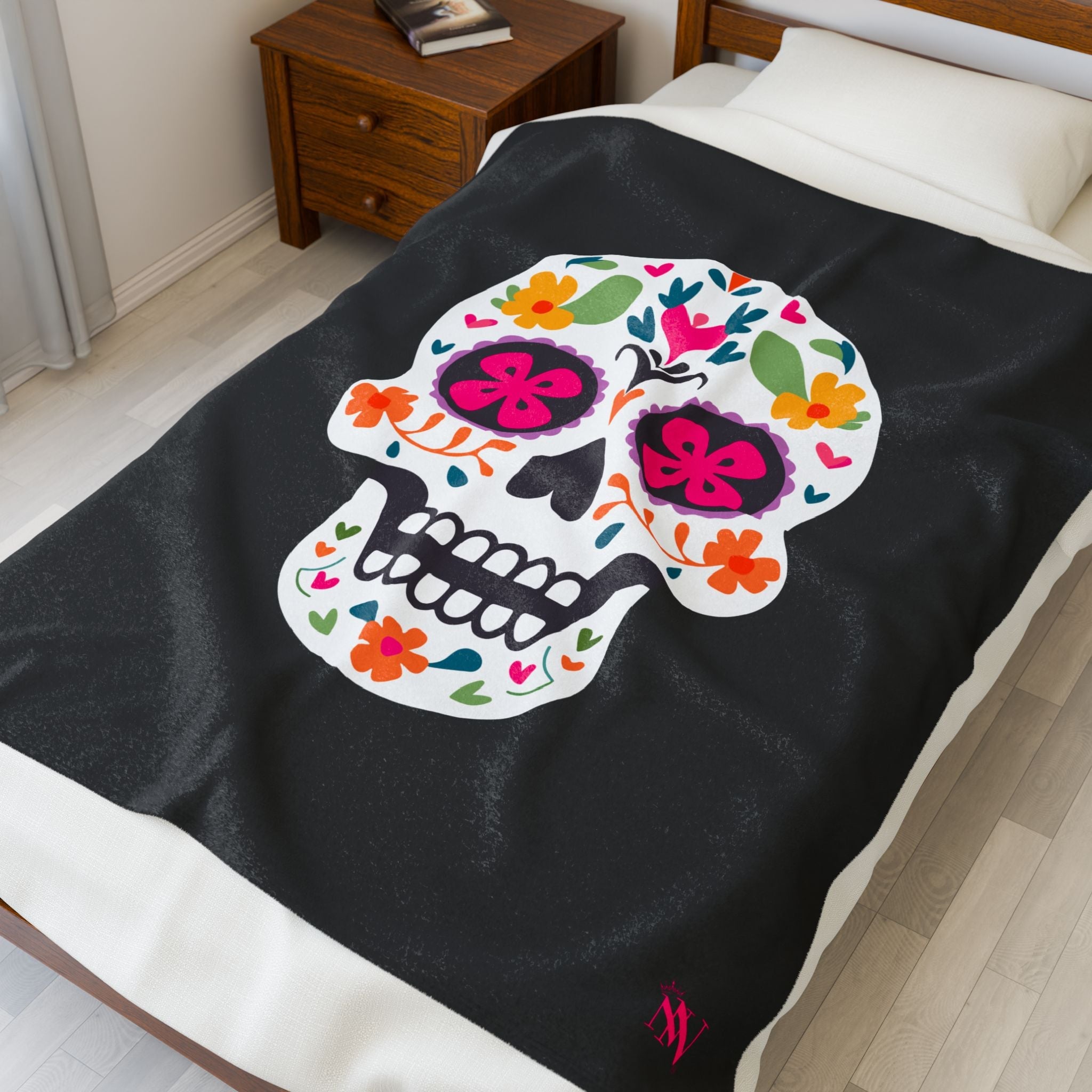 Sugar Skull Love | Mix & Match Velveteen Fun-Flirty Lovers’ Blankets