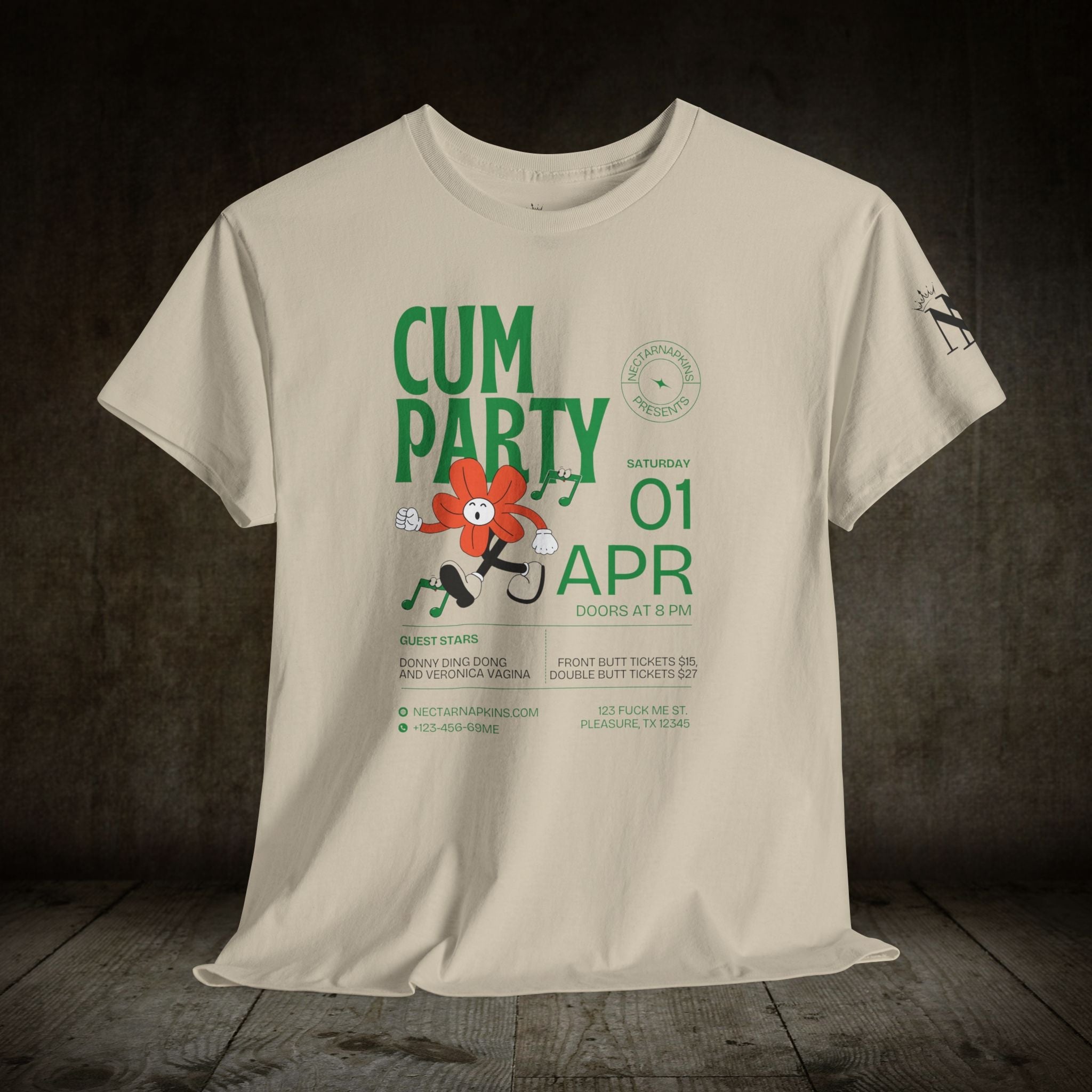 Cum Party! | Mix & Match 100% Cotton Unisex Fun-Flirty Lovers’ Tees