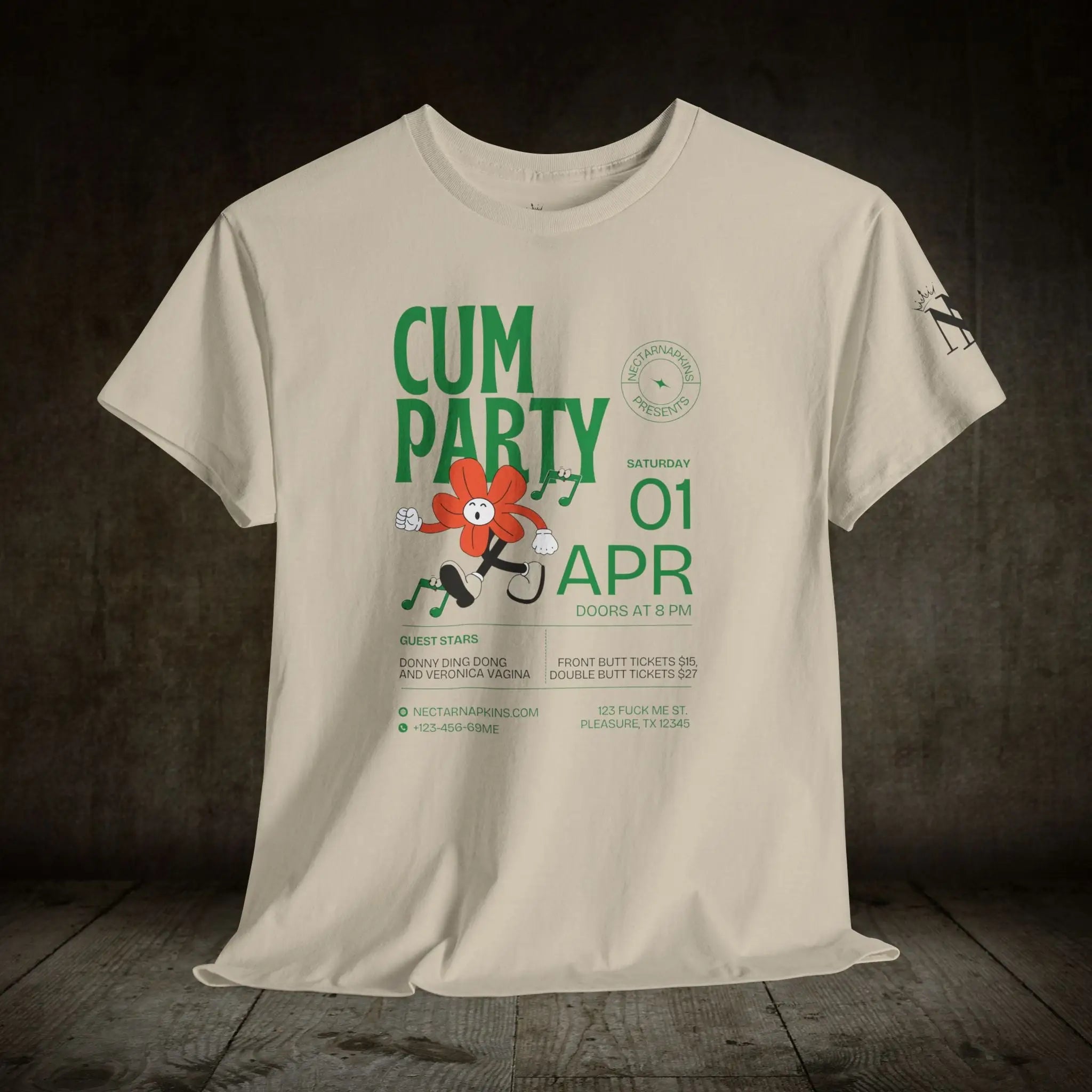 Cum Party! | Mix & Match 100% Cotton Unisex Fun-Flirty Lovers’ Tees