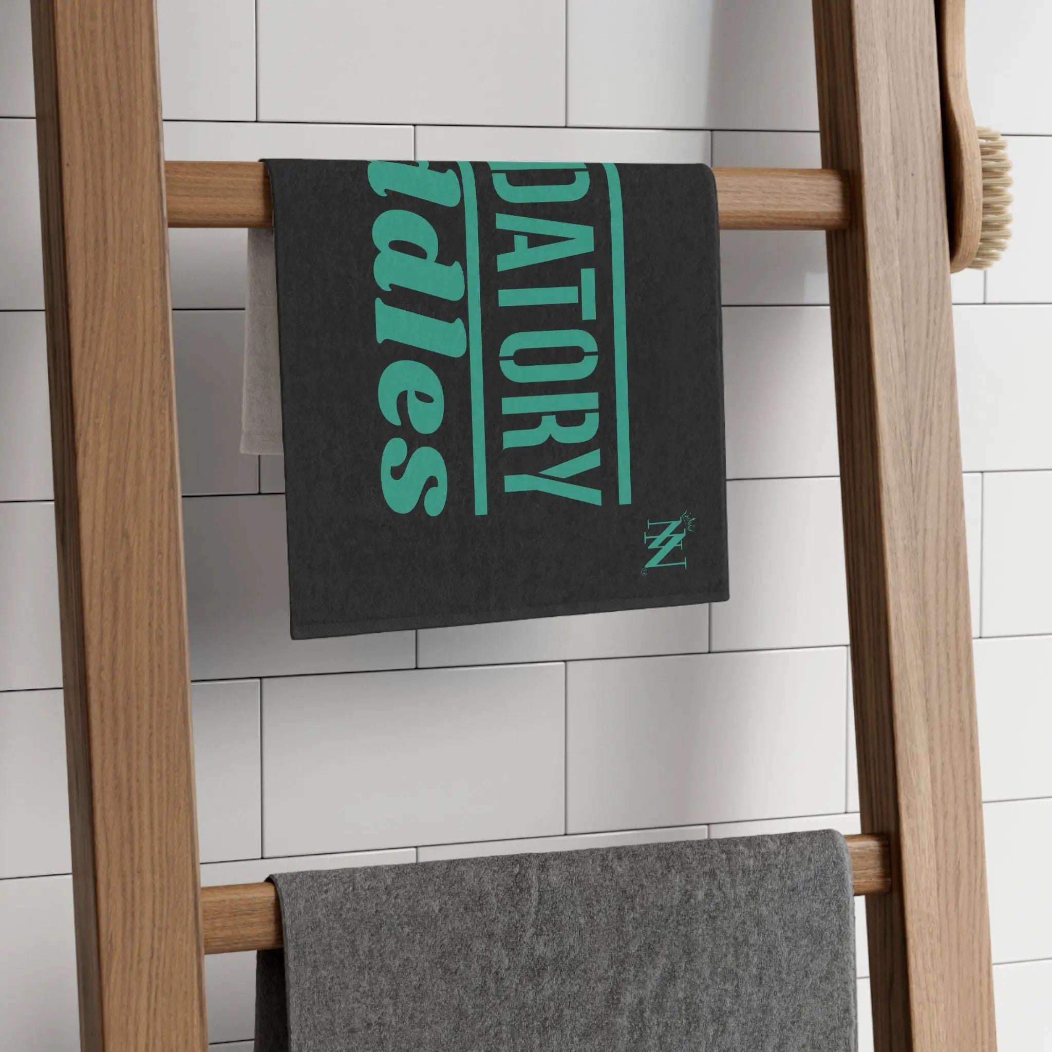 Mandatory Cuddles Black | Mix & Match Soft Fun-Flirty Lovers’ Towels