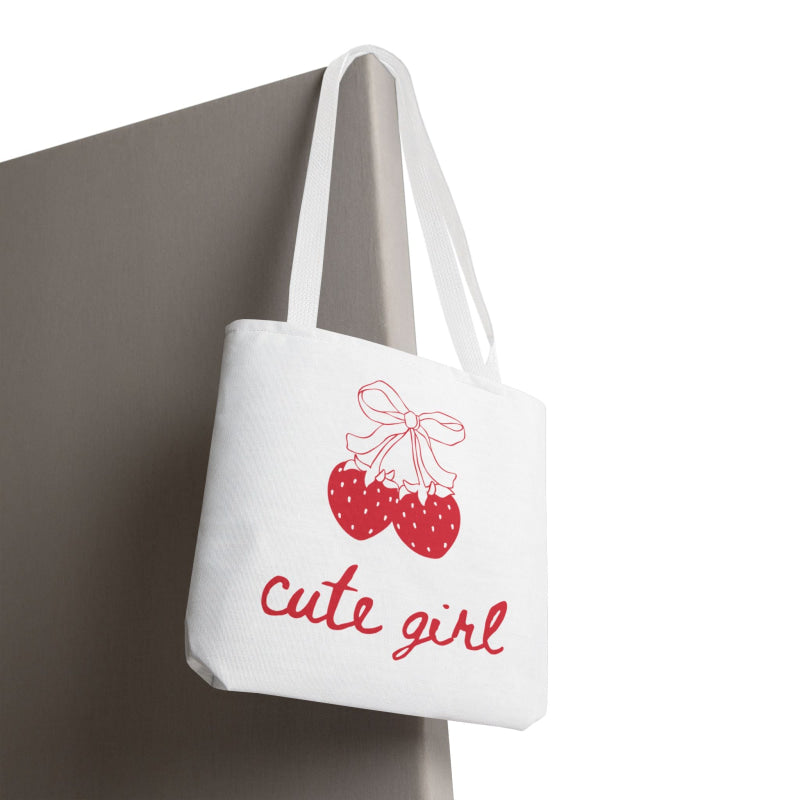 Cute Girl Strawberries | Mix & Match Fun-Flirty Lovers’ Totes