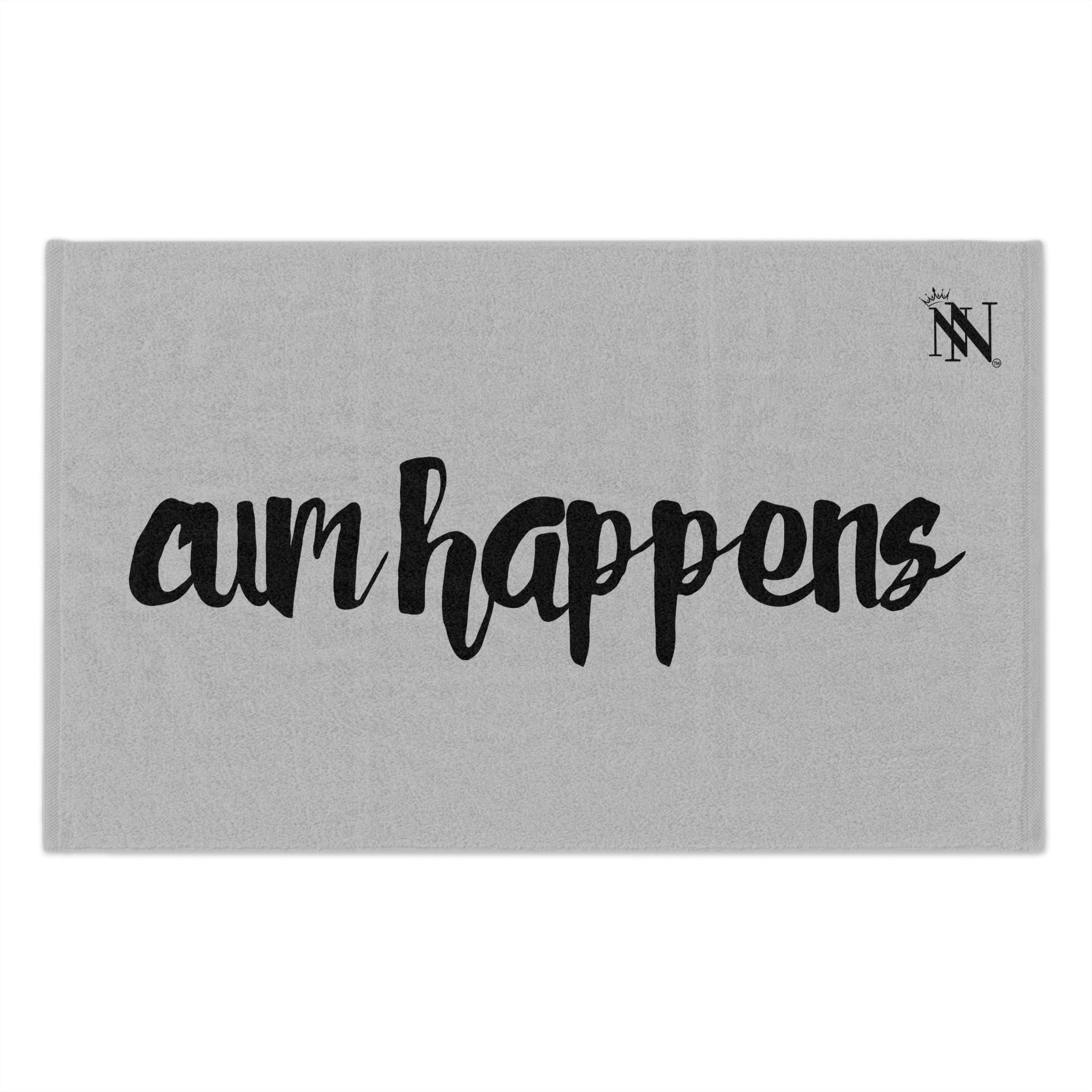 Cum Happens Silver | Mix & Match Soft Fun-Flirty Lovers’ Towels