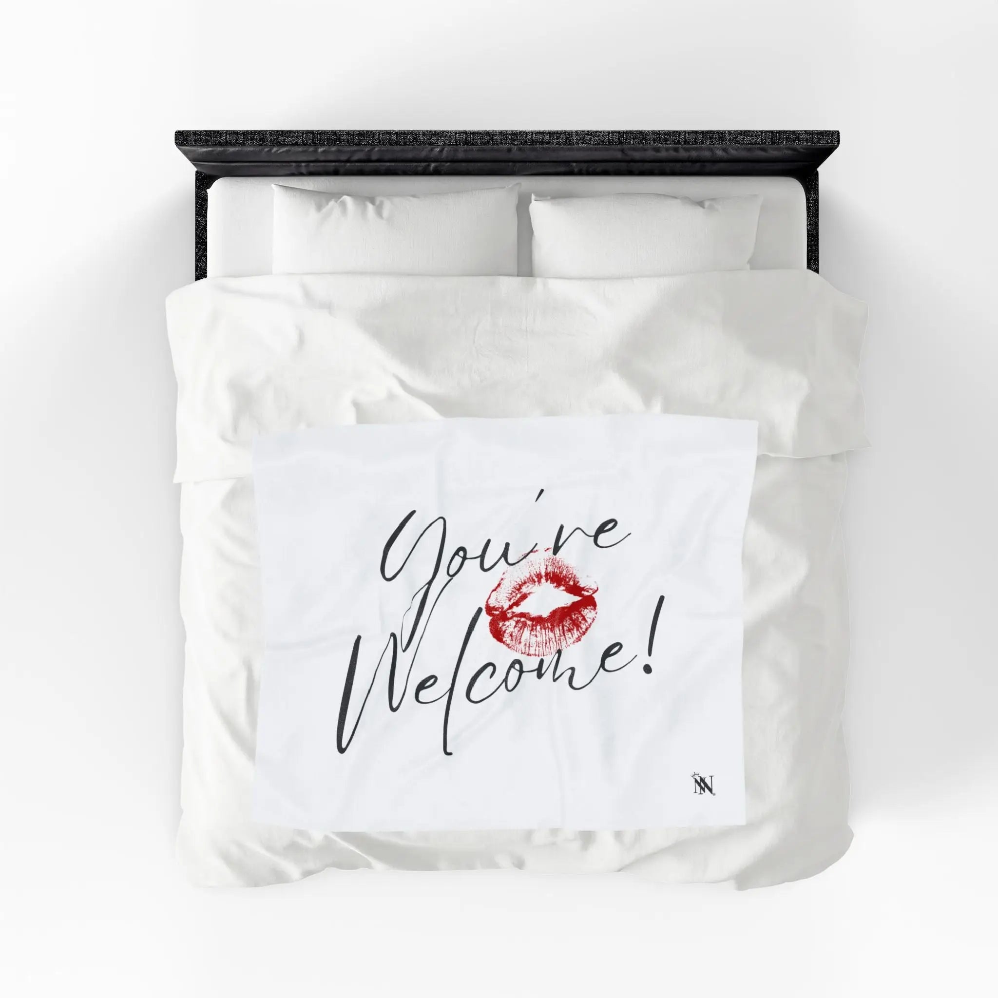 You’re Welcome! with a Kiss Romantic Gifts Love Blanket