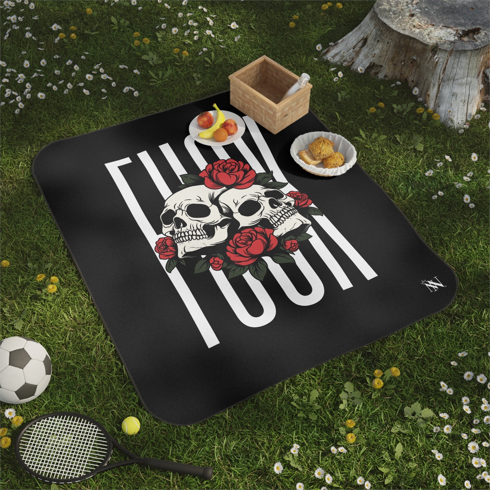 Roses Skulls & Fuck | Mix Match Fun-Flirty Lovers’ Water-Resistant Blankets