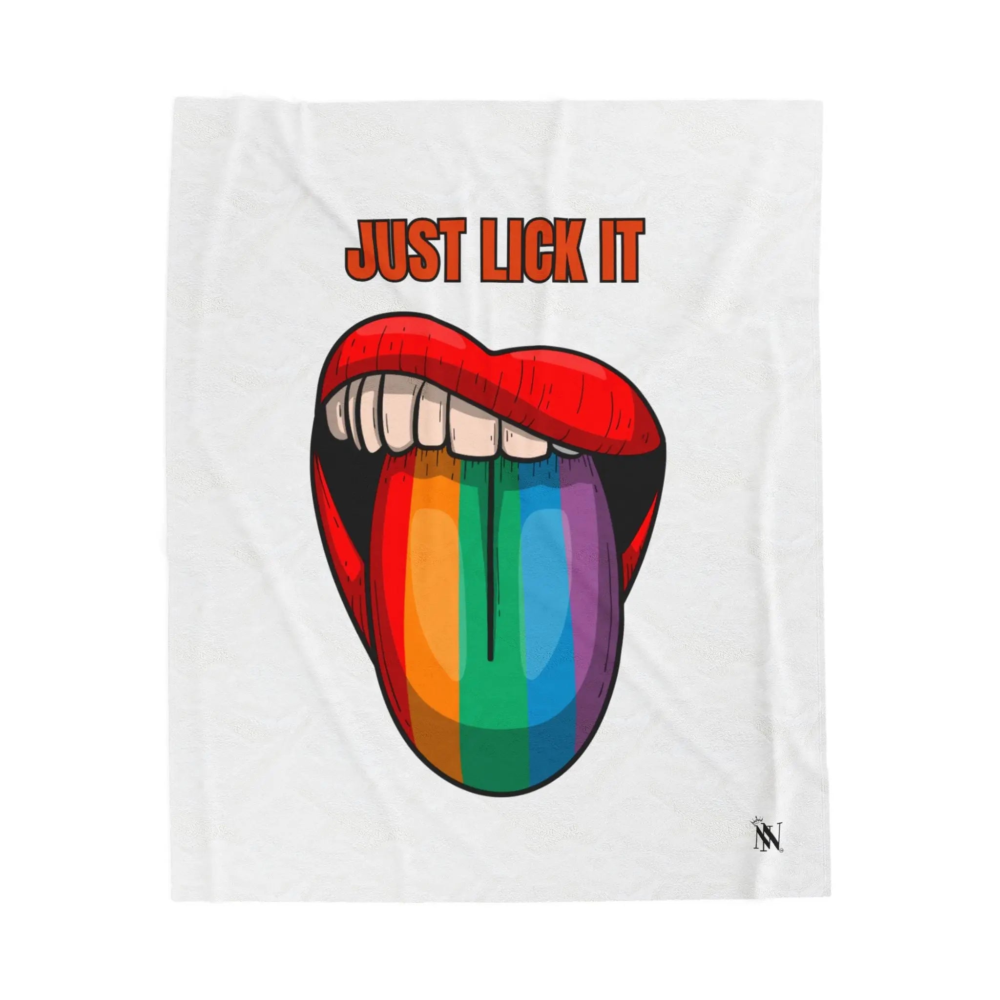 Just Lick It Rainbow Tongue Blanket