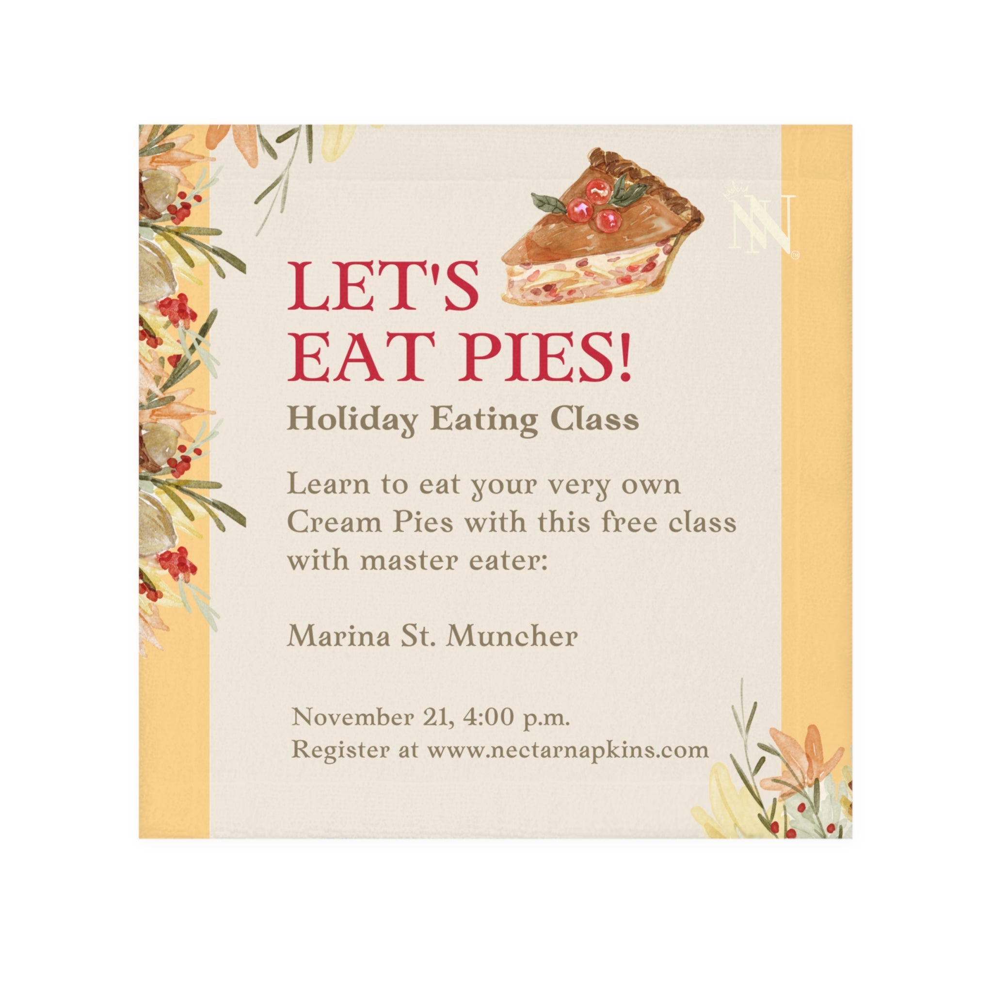 Let’s Eat Pies | Mix & Match Lils’ Fun-Flirty Lovers’ Towels