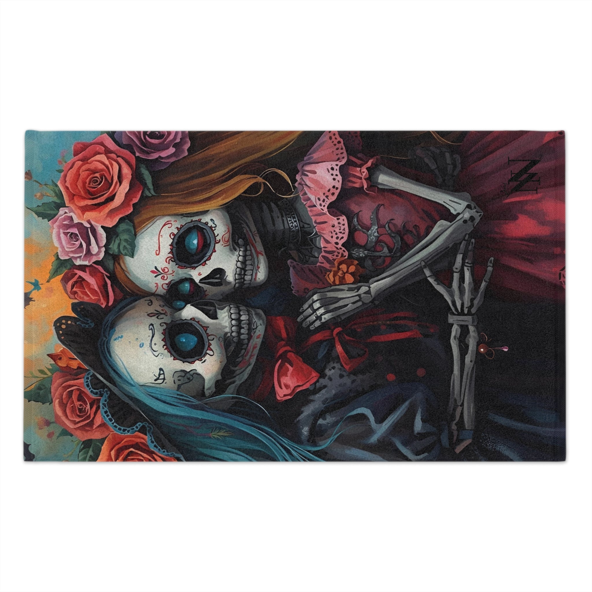 Traditional El Día de los Muertos Dolls | Mix & Match Soft Fun-Flirty Lovers’ Towels